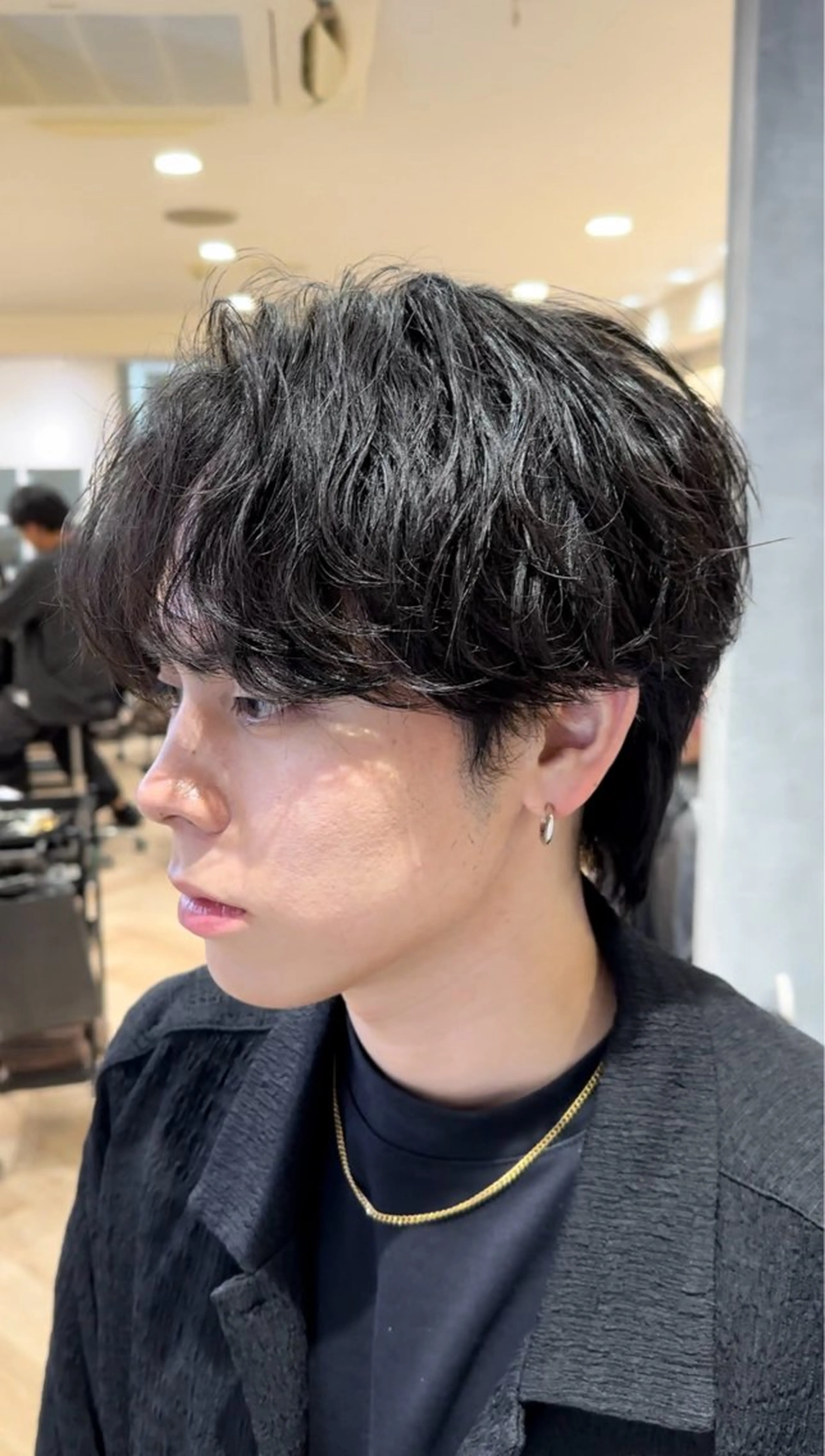 メンズ フェザーパーマ メンズパーマ カット RAYSNAGOYA 康佑[メンズ限定]のヘアスタイル