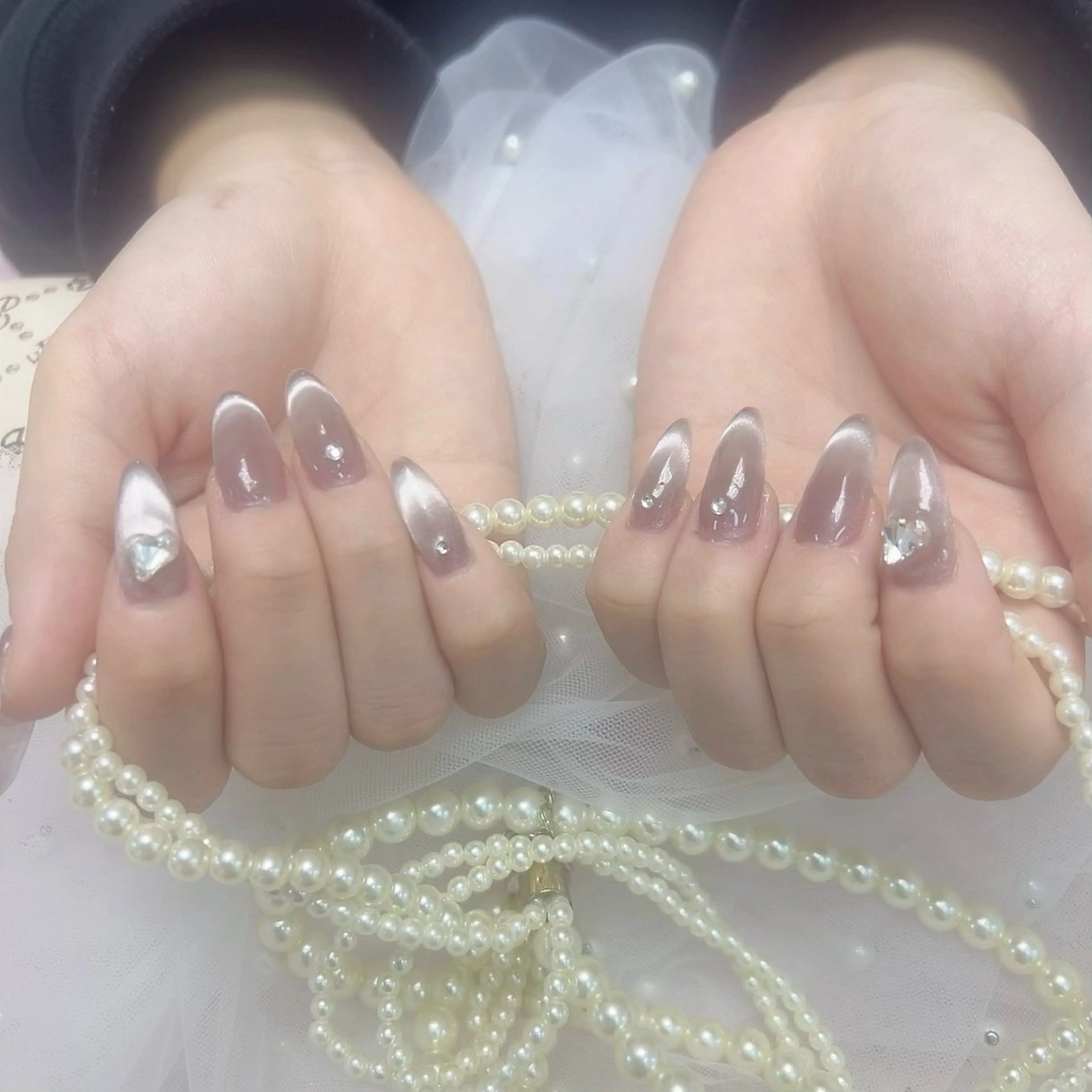 ネイル アートネイル チークネイル 成人式 長さ出し フットネイル YK Rinのネイルデザイン