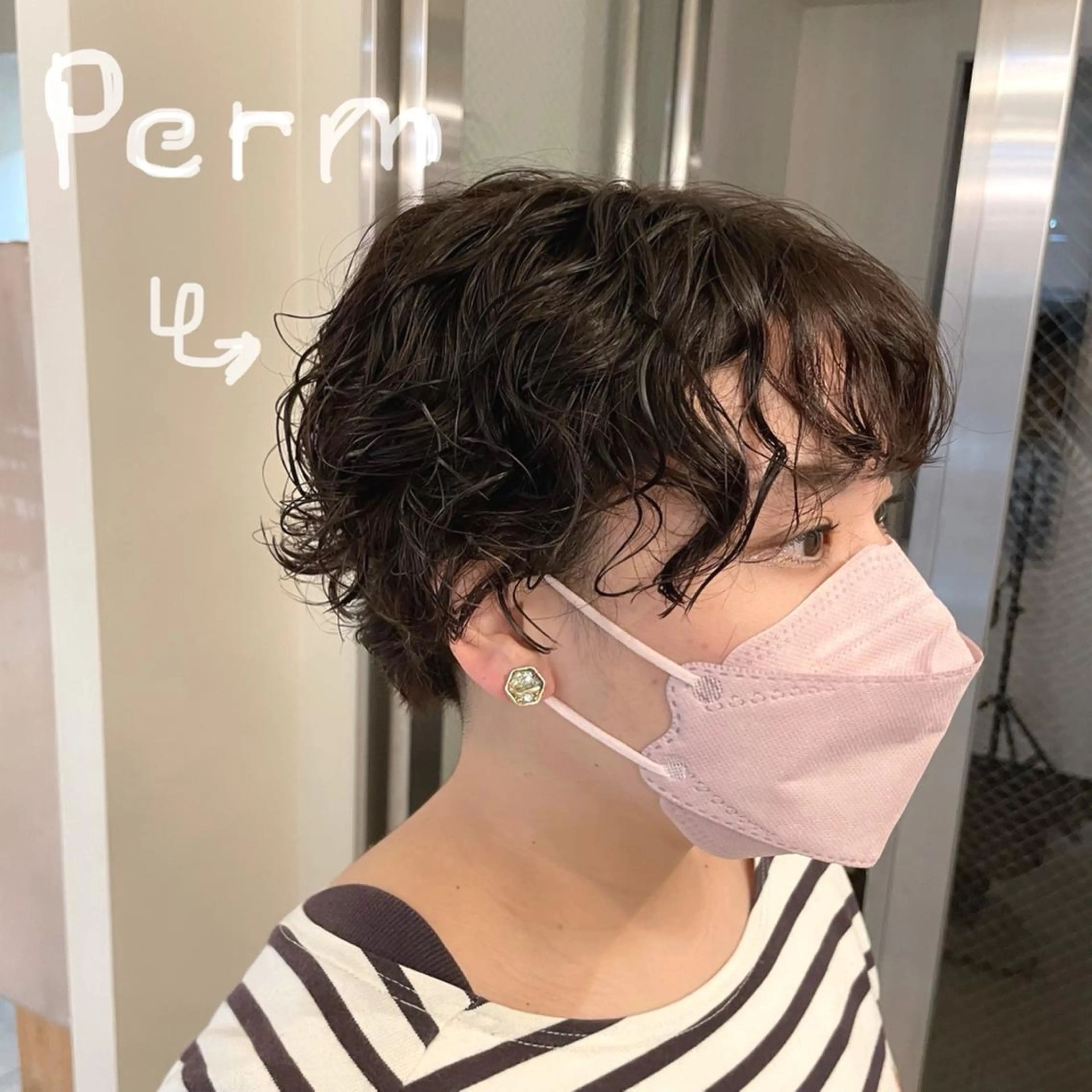 ショート カット パーマ ボブウルフ/ボブ Satsuki【名駅のヘアスタイル