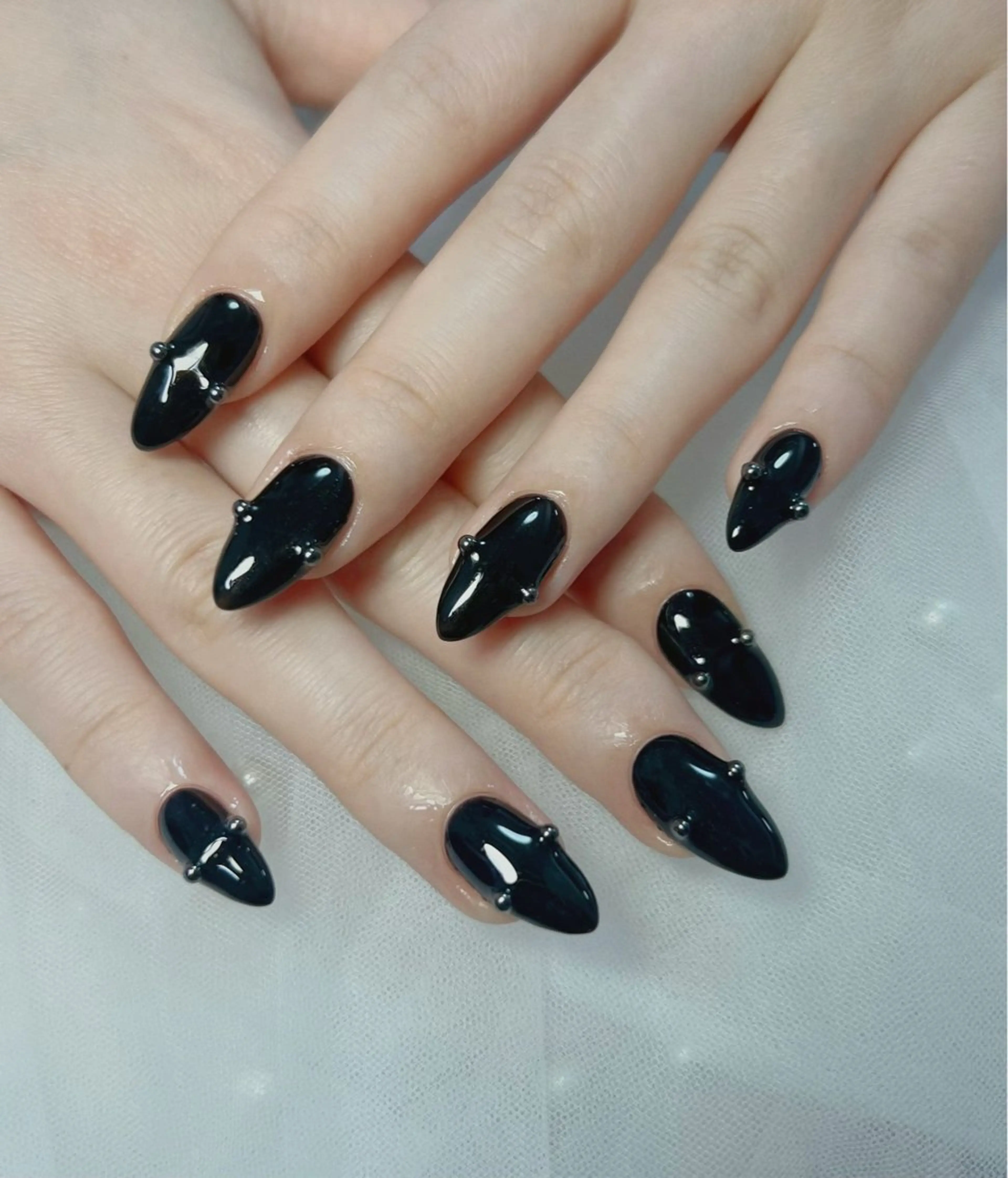 ネイル オーロラネイル 長さ出し フットネイル 韓国ネイル ラメ(グリッター) ハンドネイル 👍thumbs up nail👍のネイルデザイン