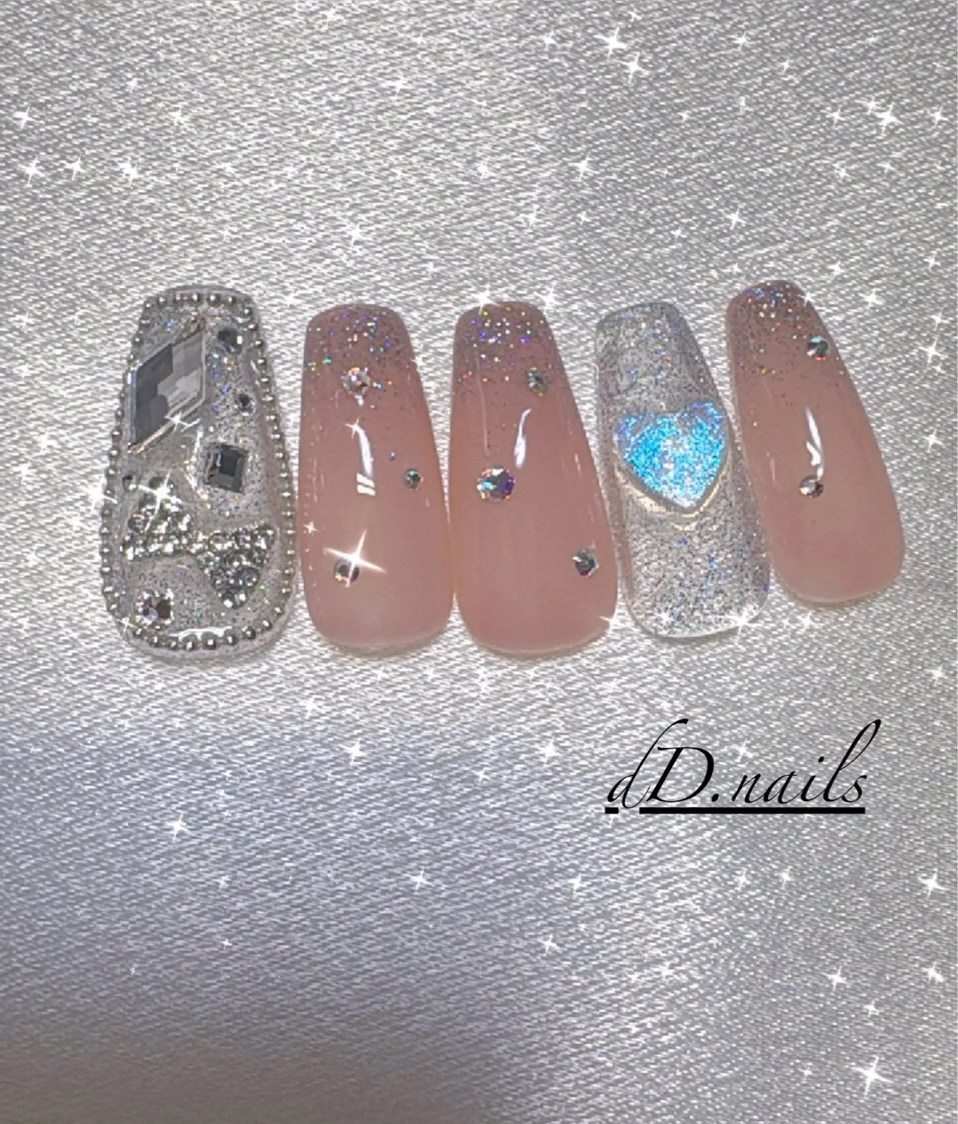 ネイル フラッシュネイル 韓国ネイル ラメ(グリッター) 持ち込み dD.nails 杉戸町ネイルのネイルデザイン