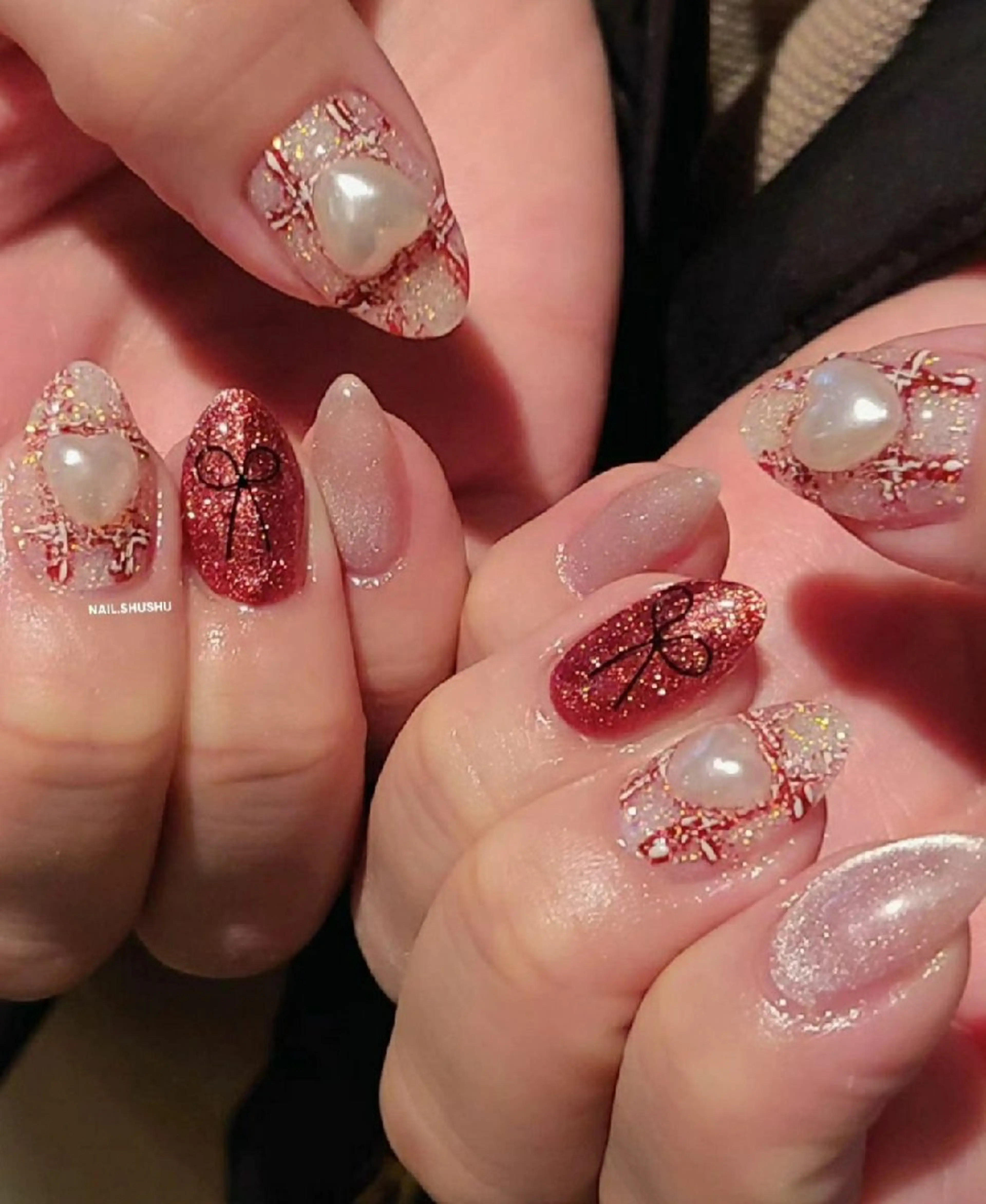 ネイル 持ち込み ニュアンスネイル ワンカラーネイル シンプルネイル 冬ネイル ハンドネイル 3dパーツ/流行り 👧shushu❤️のネイルデザイン