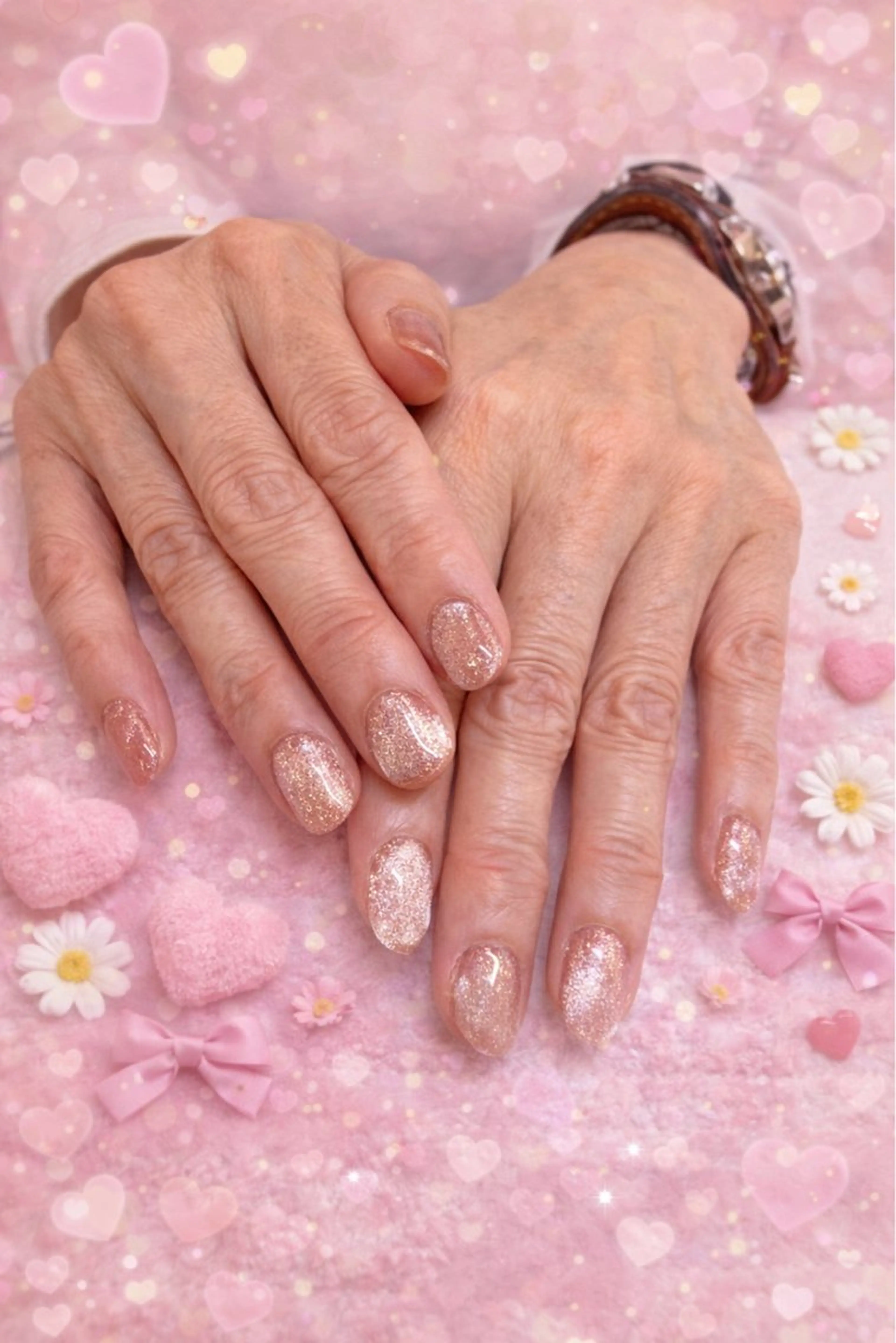 ネイル キラキラネイル マグネットネイル 高野 結羽のネイルデザイン