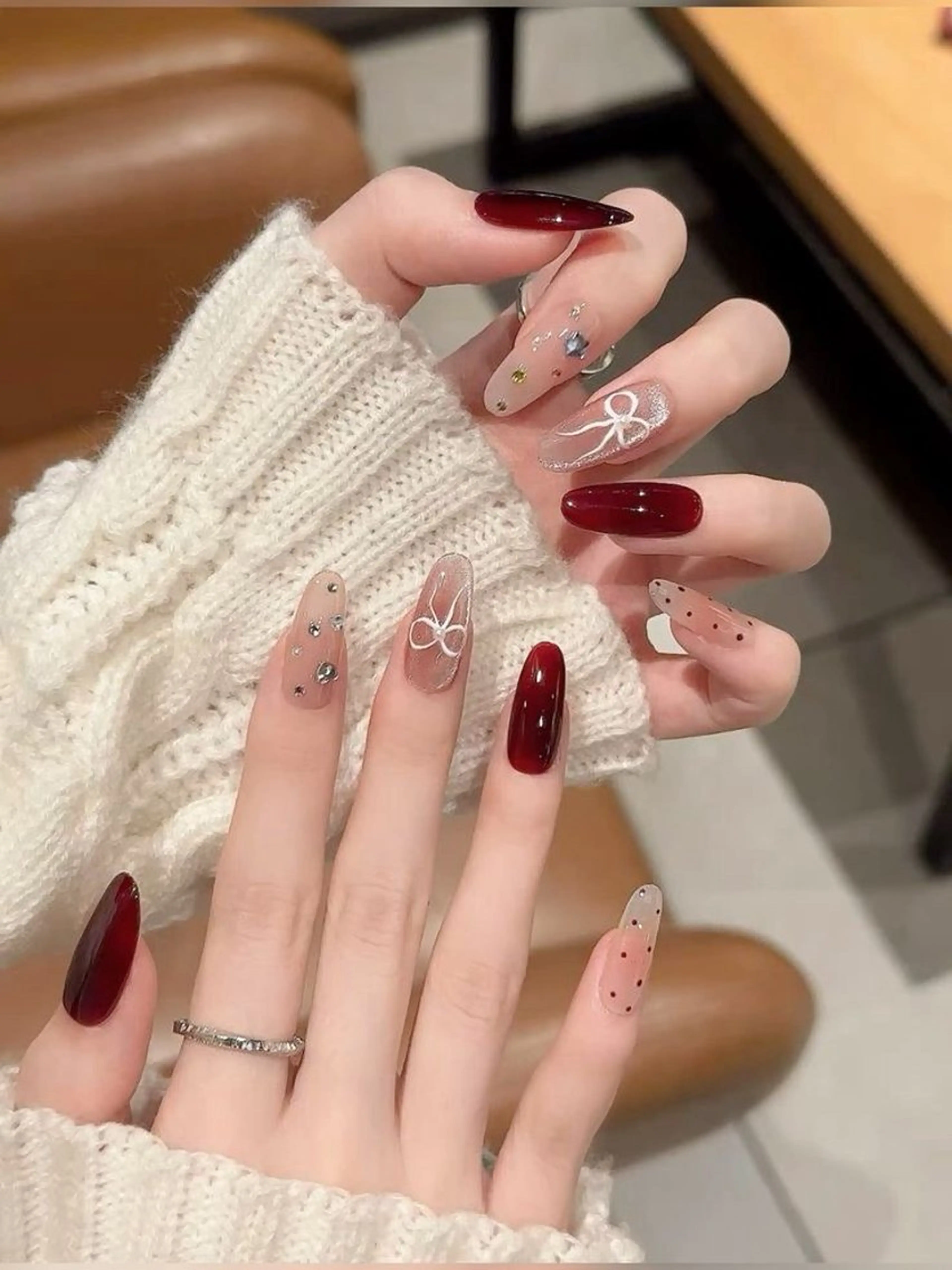 ネイル アートネイル 長さ出し ジェルネイル マグネットネイル ニュアンスネイル ハンドネイル Cloudy Chan Nailのネイルデザイン