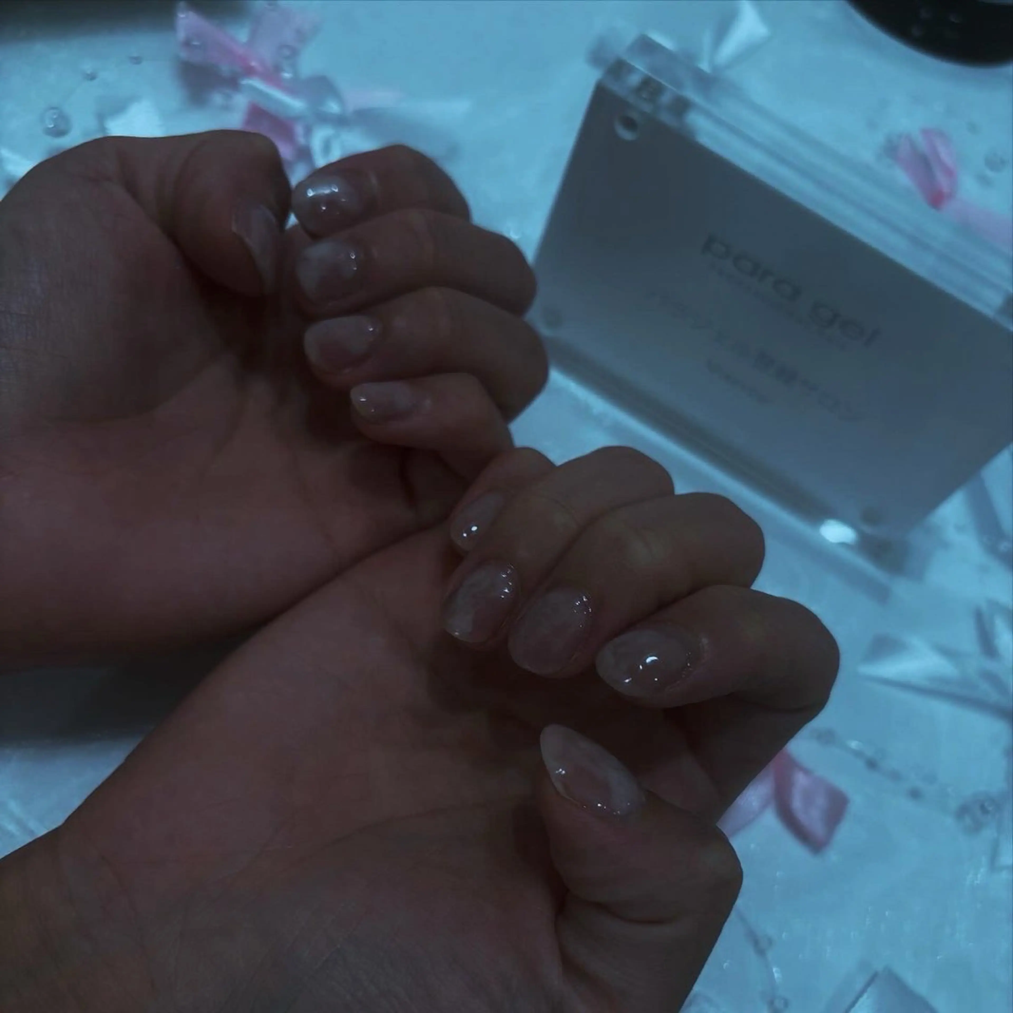 ネイル アートネイル 長さ出し フットネイル ジェルネイル ハート Vante梅田店所属・vante_aimi .パラジェル取扱店のネイルデザイン