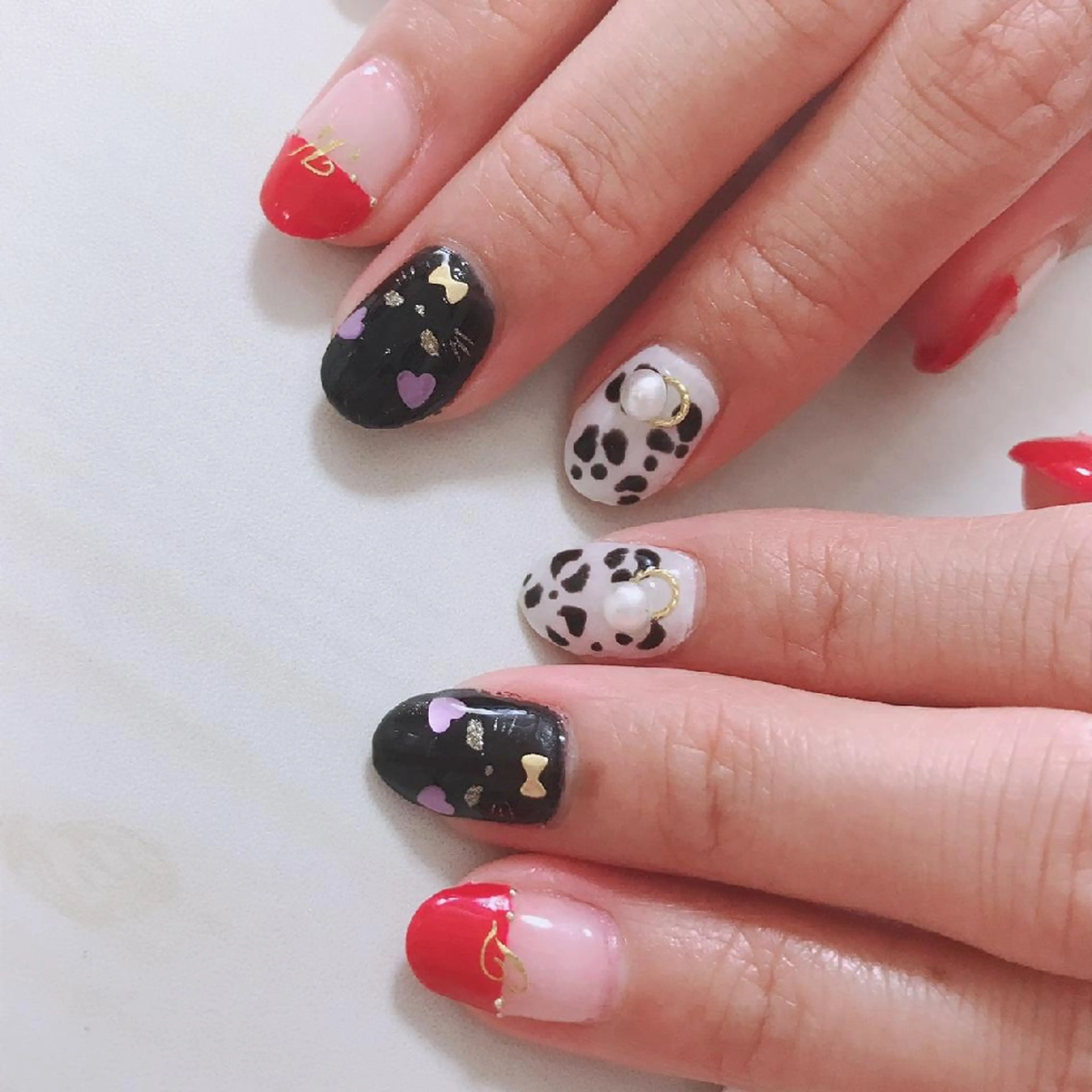 ネイル アニマル柄 川岡 香を里のネイルデザイン