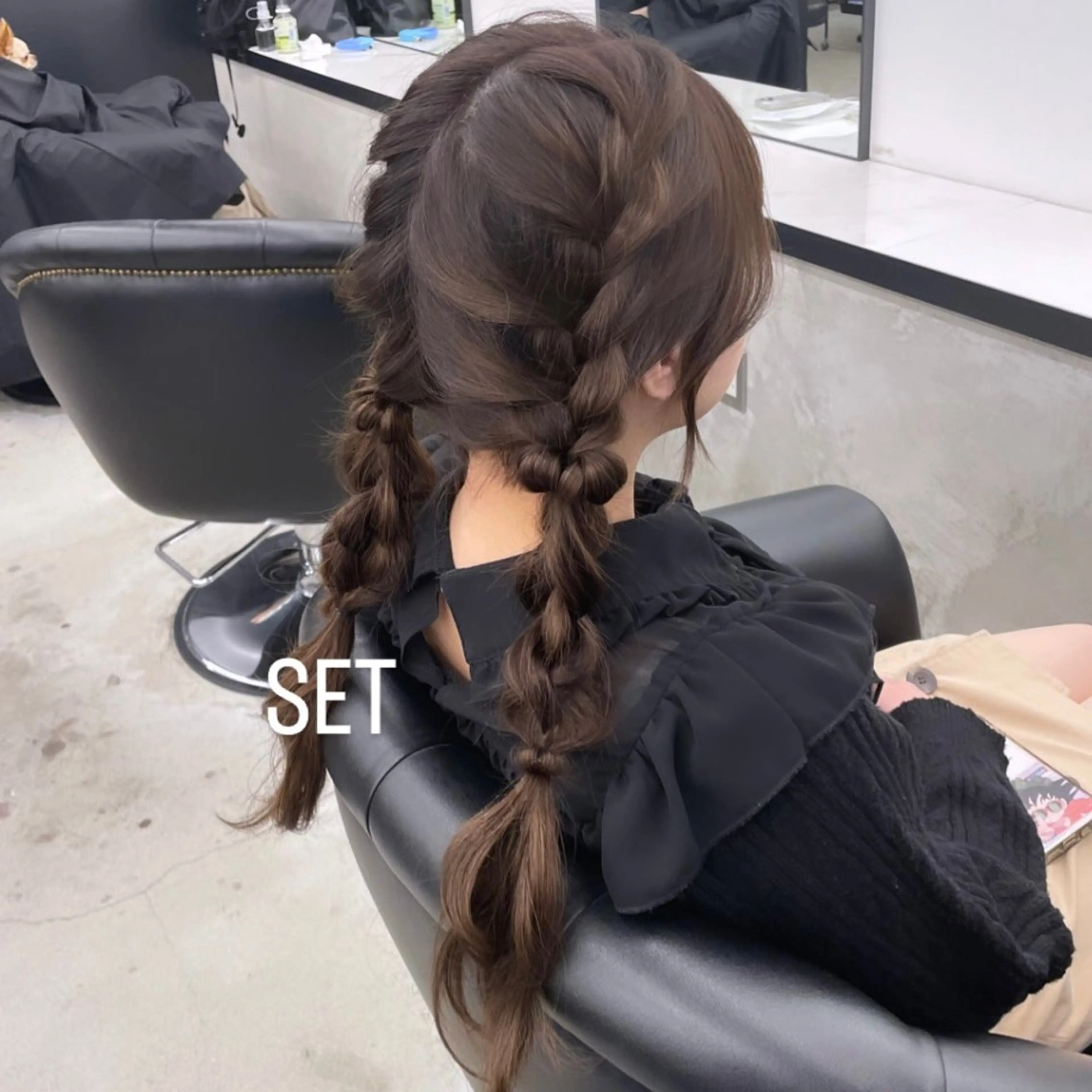 ロング ヘアアレンジ ヘアセット エクステ🩵ブリーチ 韓国ヘア🩵KAEのヘアスタイル