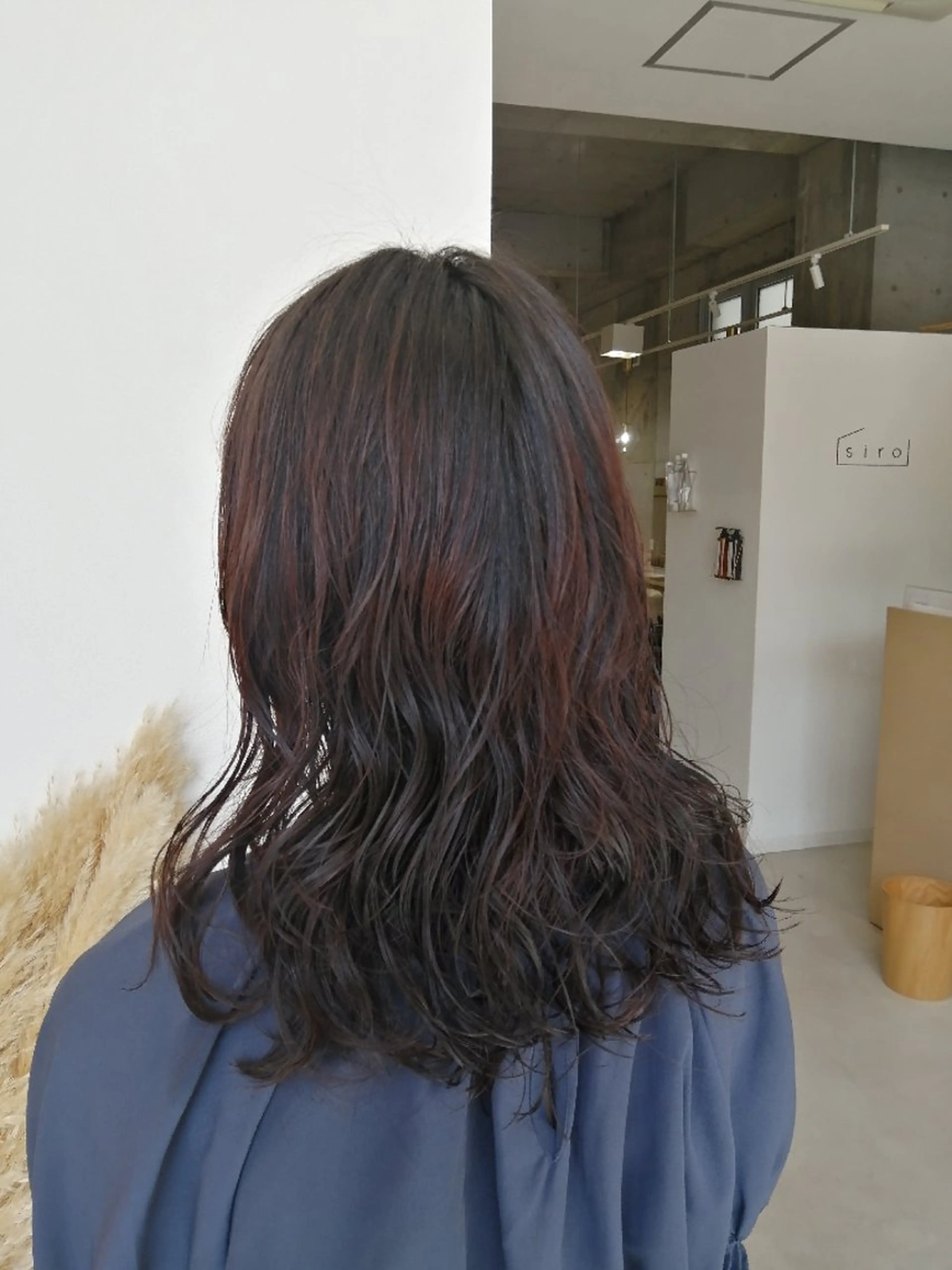 ミディアム ミディアムパーマ カット パーマ 藤原仁美/レイヤー /透明感カラーのヘアスタイル