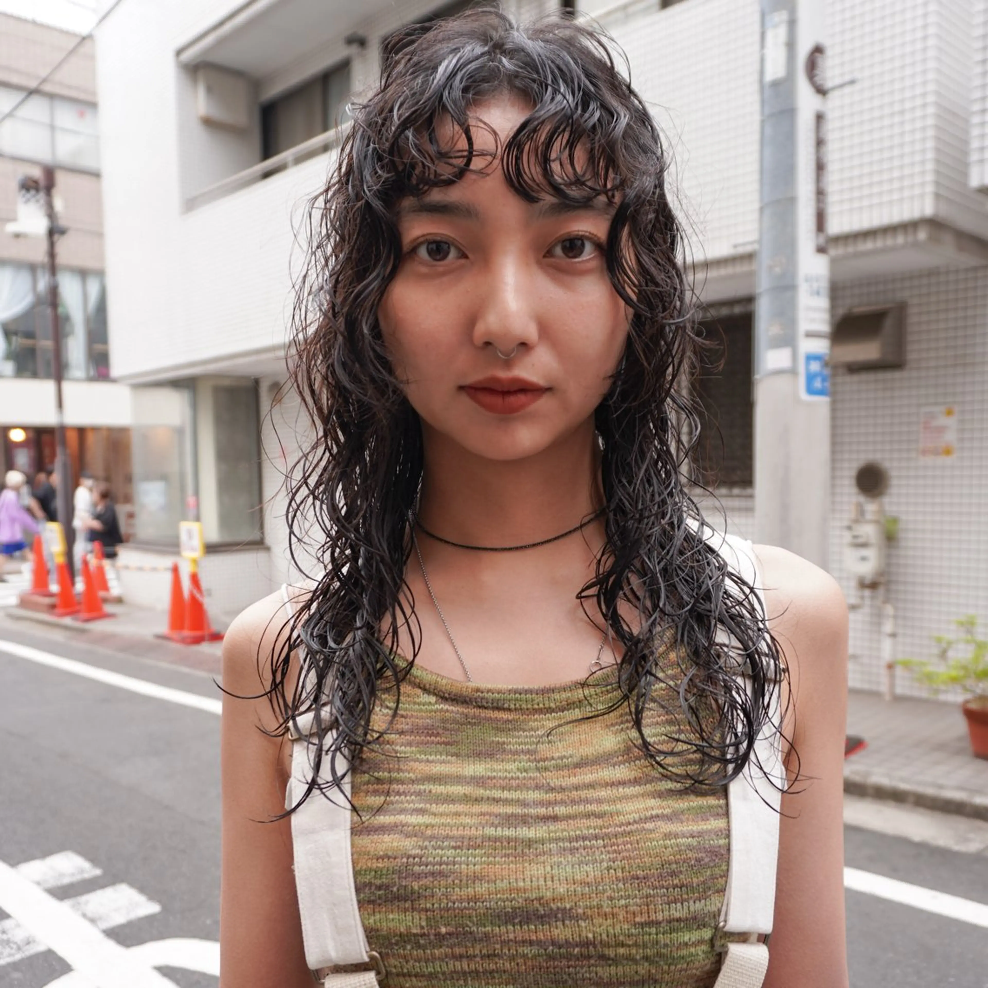 セミロング パーマ セミロングパーマ レイヤーカット カット パーマ トリートメント メンズヘア/パーマ/ SHOUTOのヘアスタイル