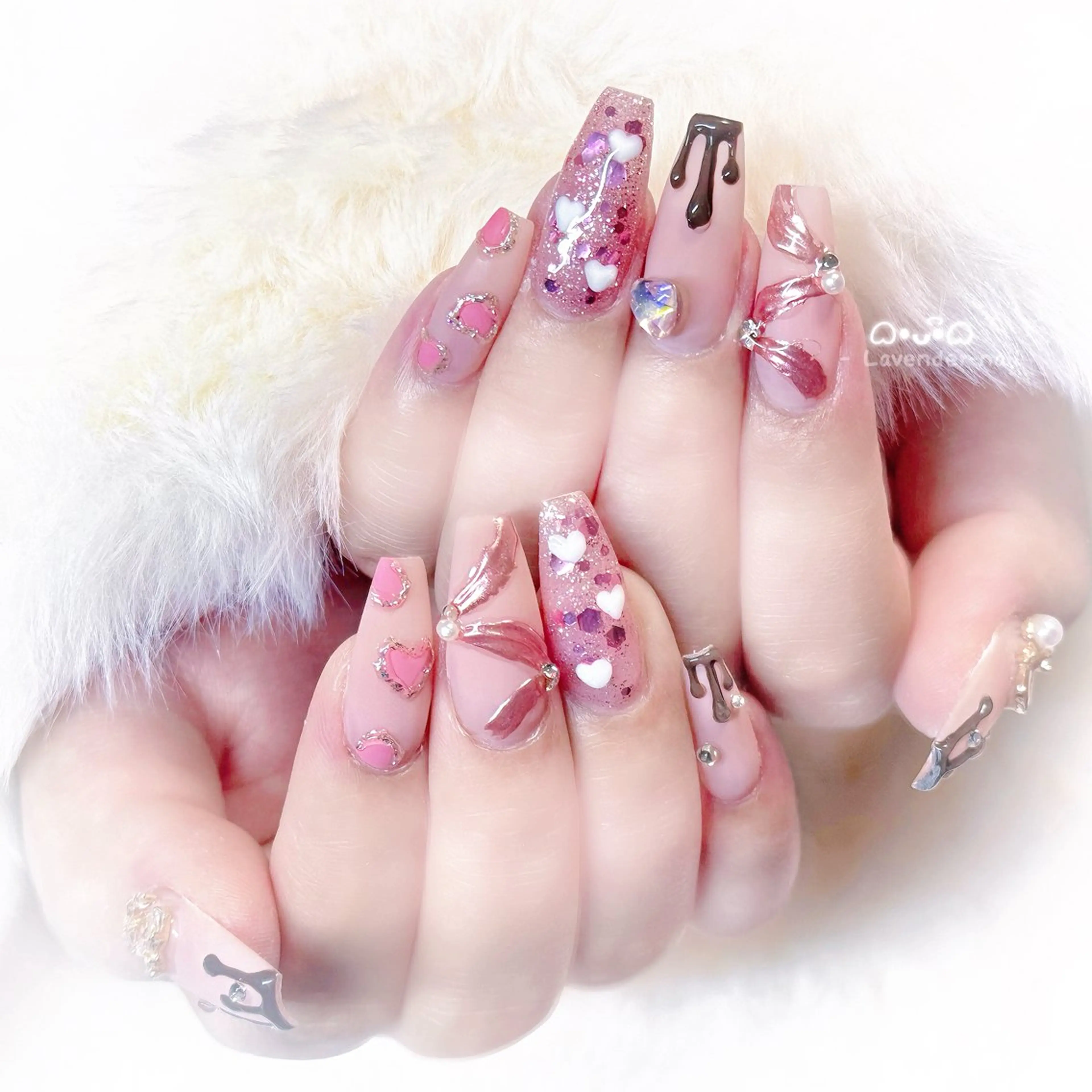 ネイル ハンドネイル Lavender nail·北18条のネイルデザイン