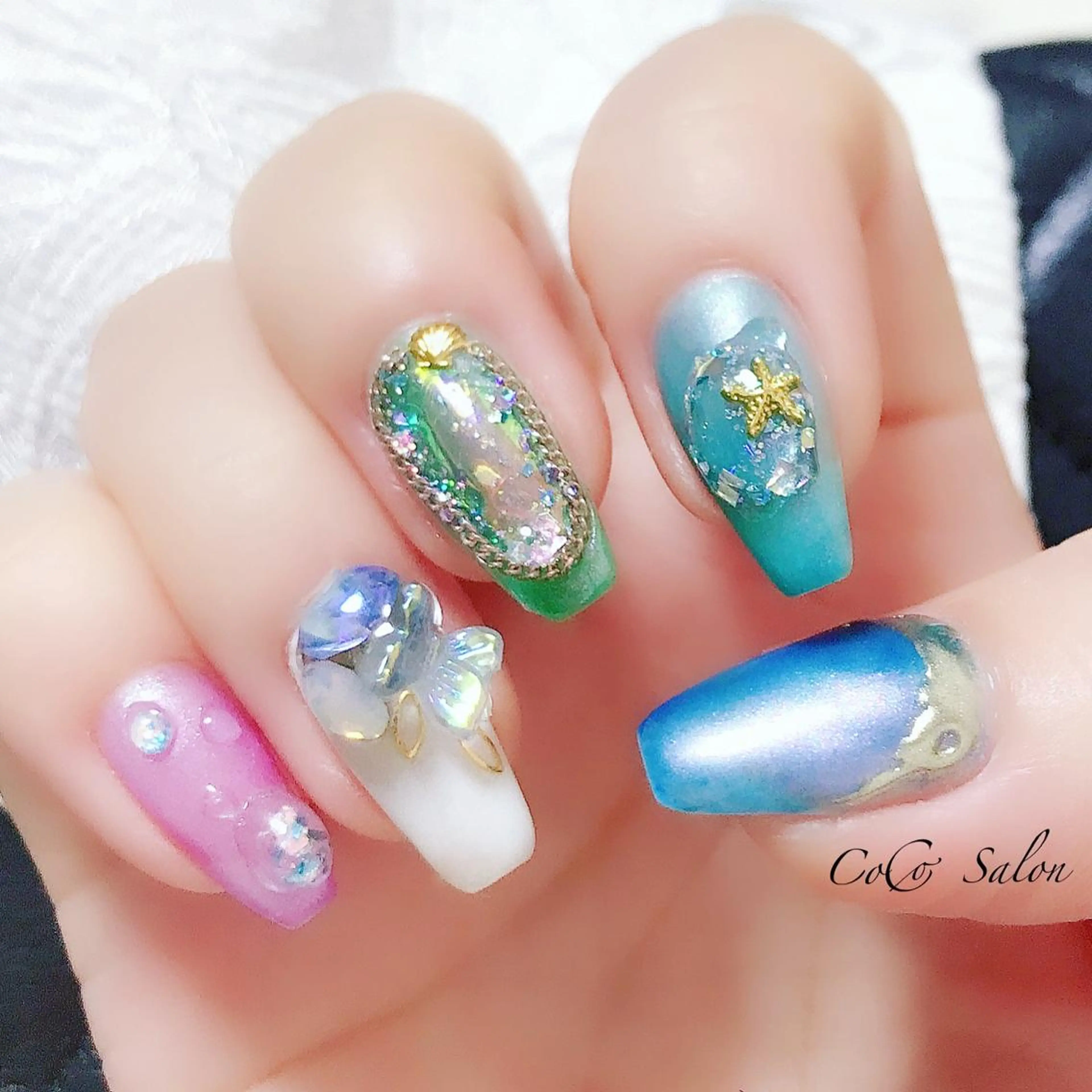 ネイル 氷ネイル・うるうるネイル キラキラネイル マットネイル ミラーネイル ワンカラーネイル CoCoSalon ネイル/まつ毛予約のネイルデザイン