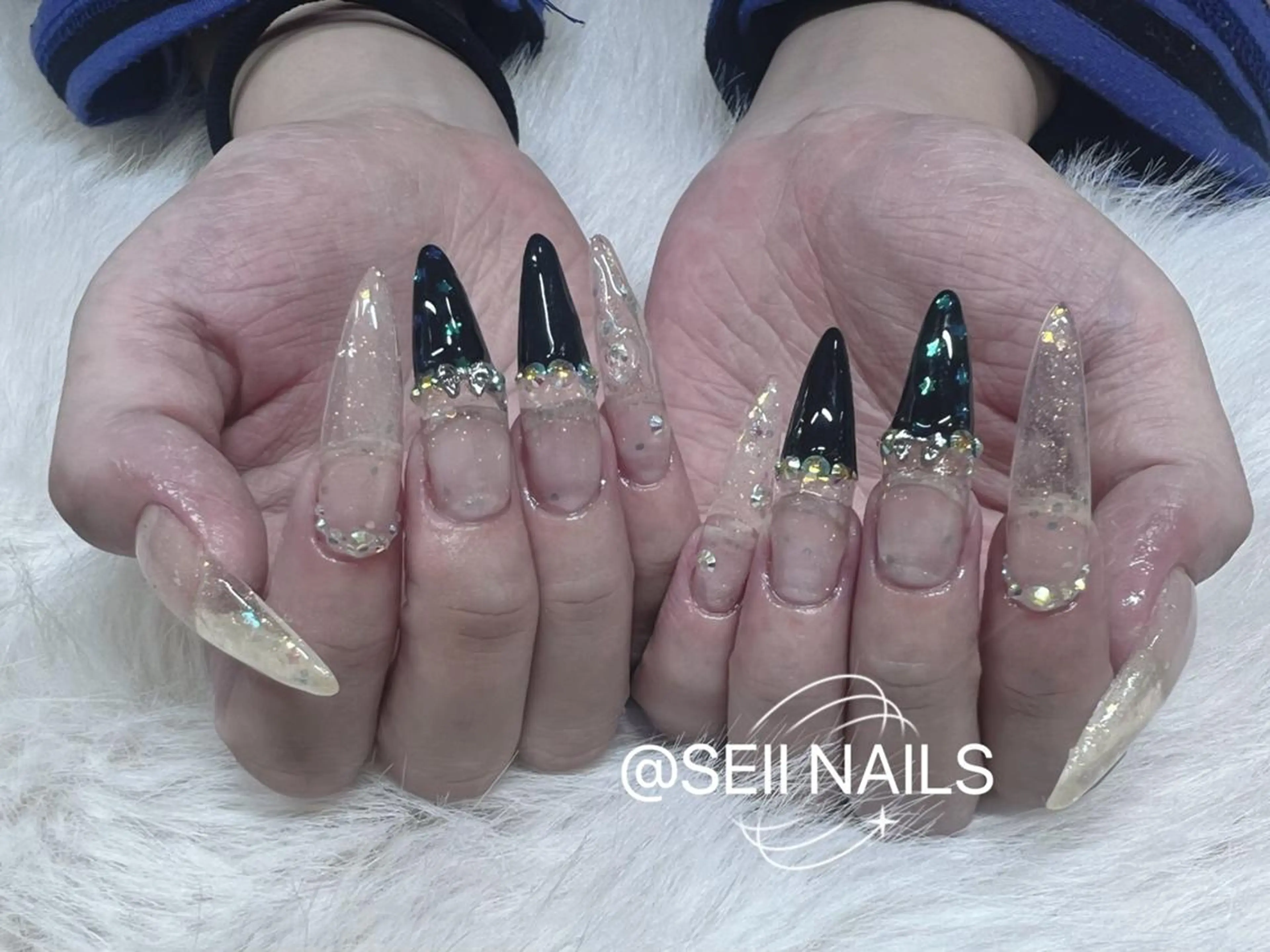 ネイル クリアネイル ジェルネイル ハンドネイル Seii NAILSのネイルデザイン