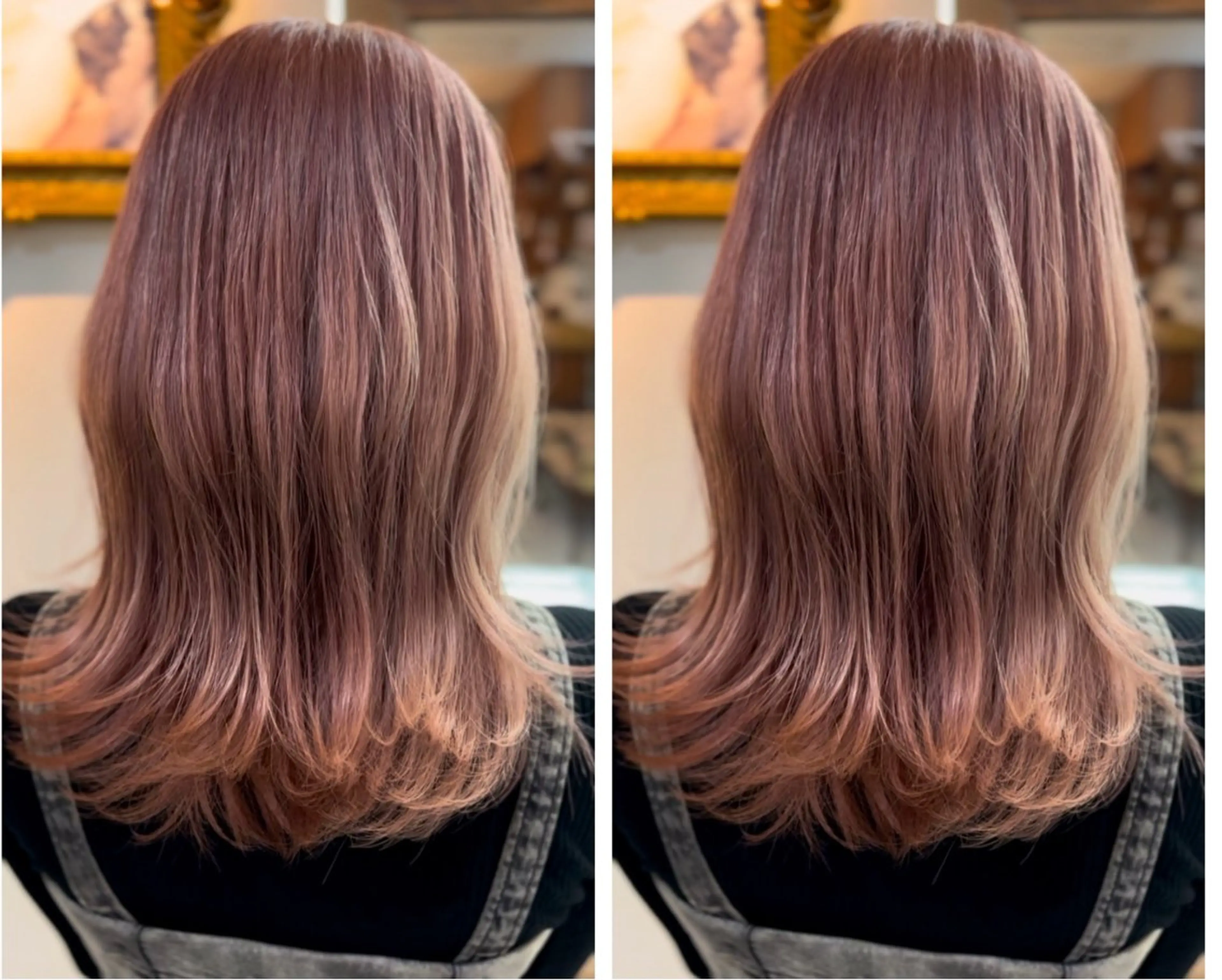 ミディアム カット ヘアカラー 飯星慧斗 /ブリーチ、縮毛矯正のヘアスタイル