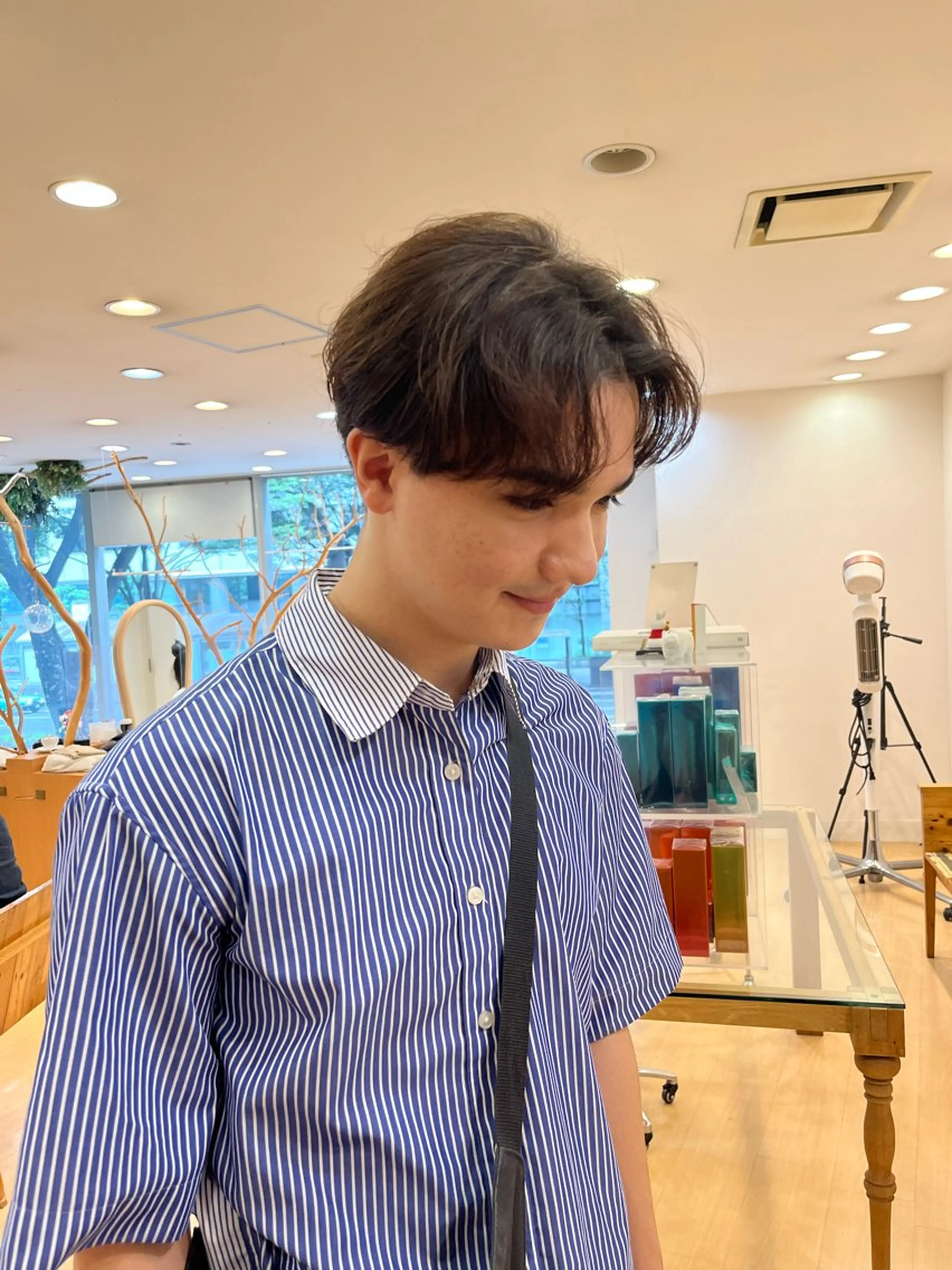 メンズ センターパート メンズパーマ 💠つたふうか/ 韓国/メンズヘア💠のヘアスタイル