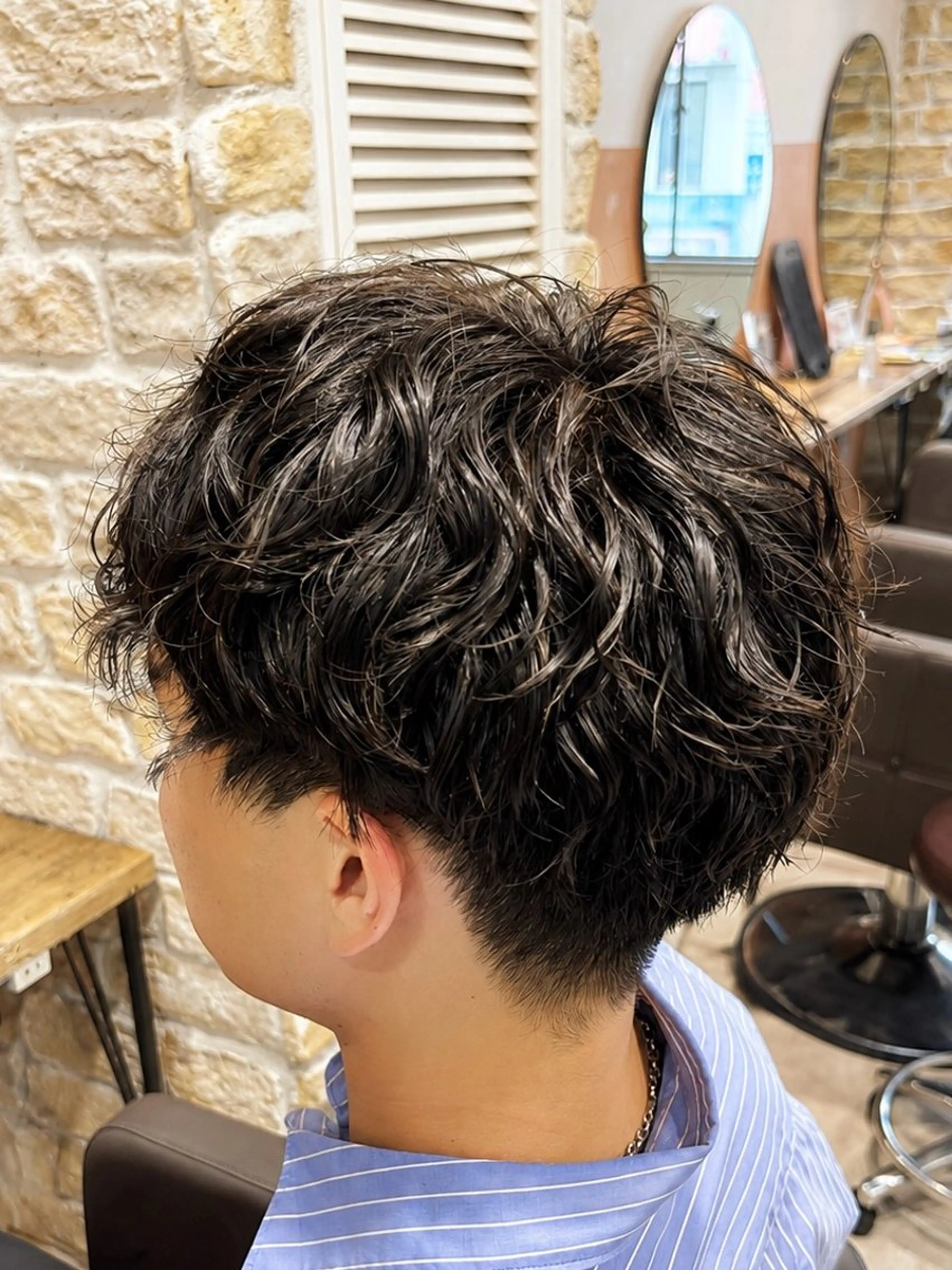 パーマ メンズ メンズパーマ 波巻きパーマ カット パーマ メンズパーマ ほしのはすみのヘアスタイル