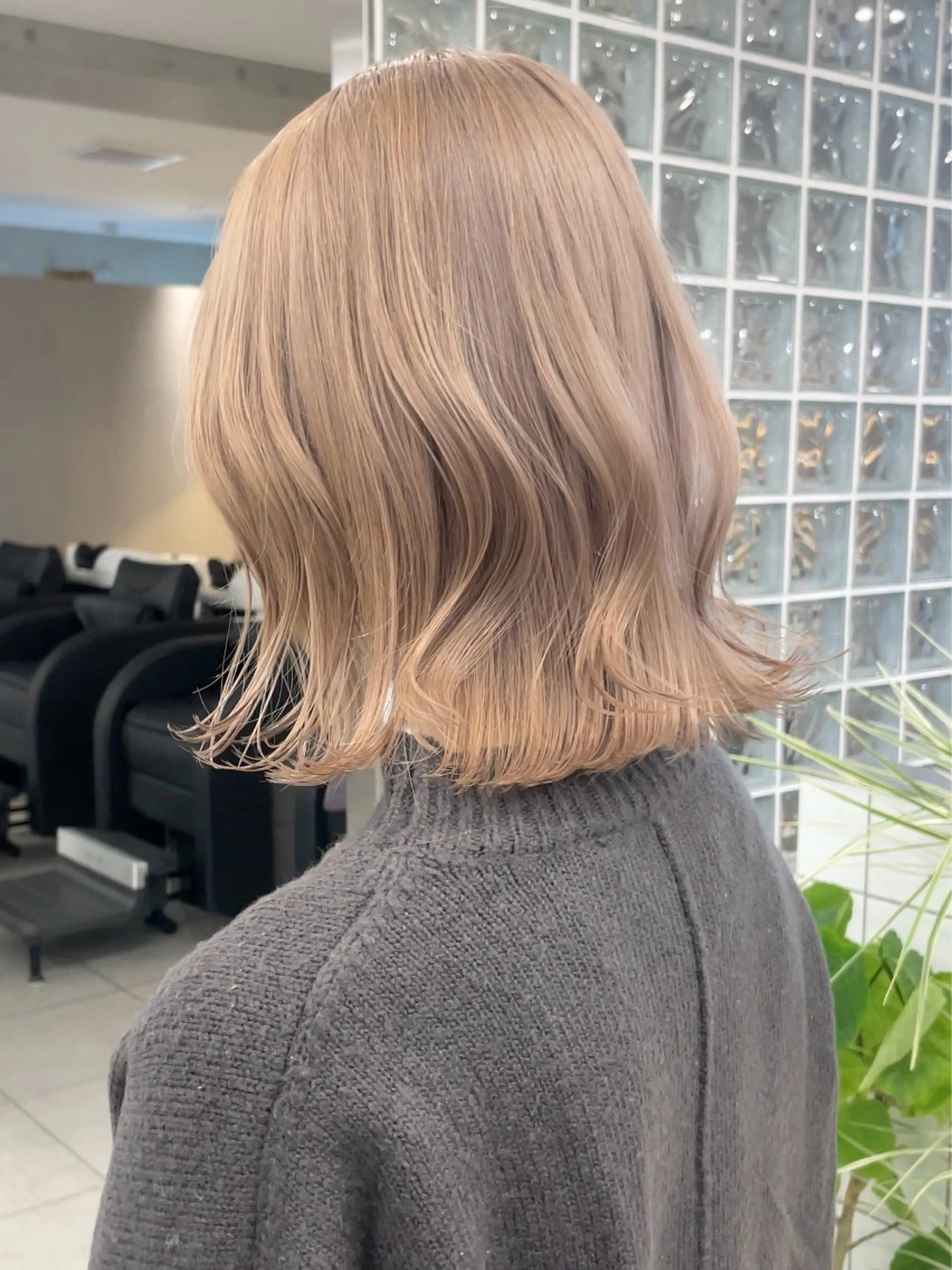 ミディアム ミルクティーベージュ /ボブ/あげは🎀のヘアスタイル