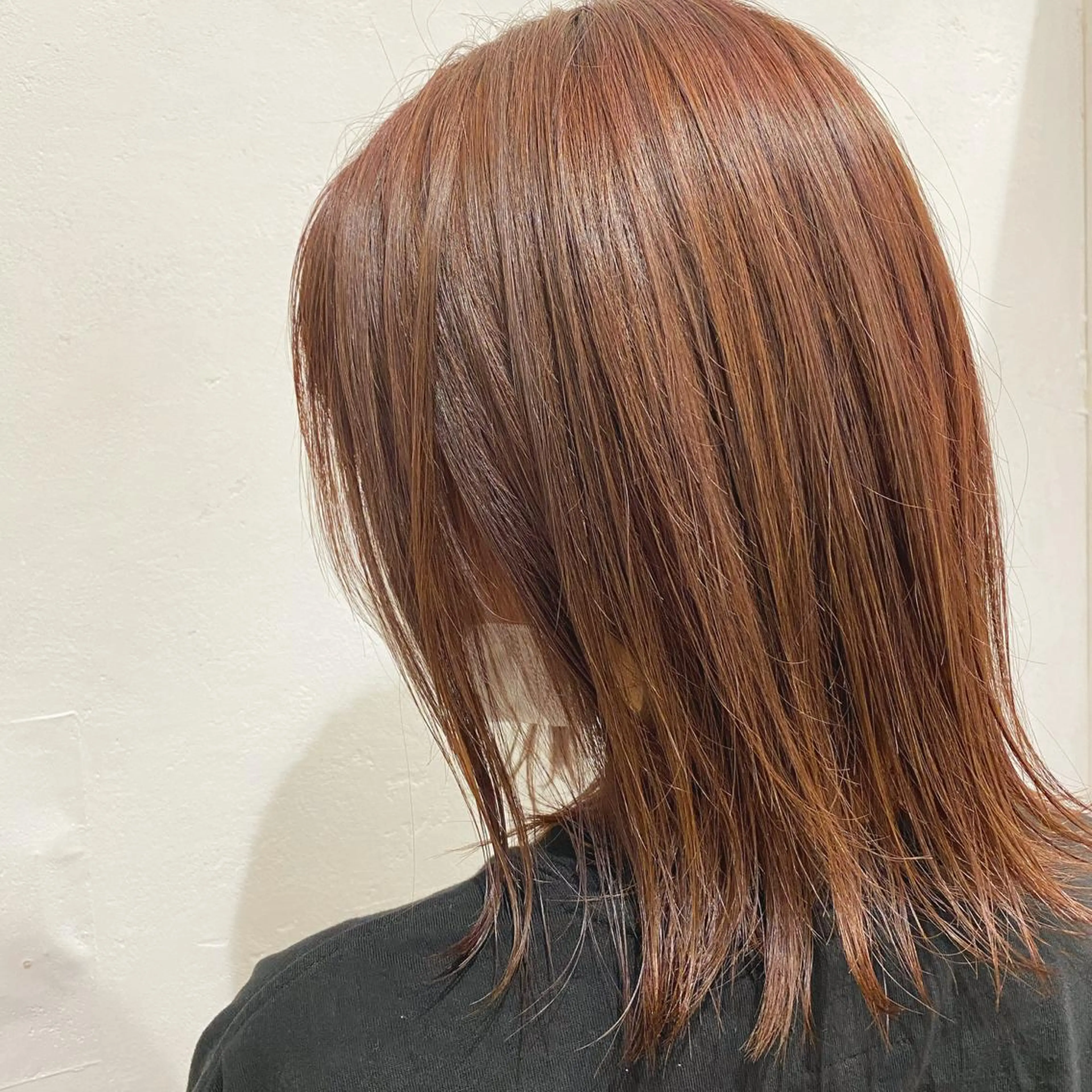 ミディアム カラー ブラウンカラー ピンクカラー ピンクブラウン ボブ/salut町田 🧡kanaのヘアスタイル