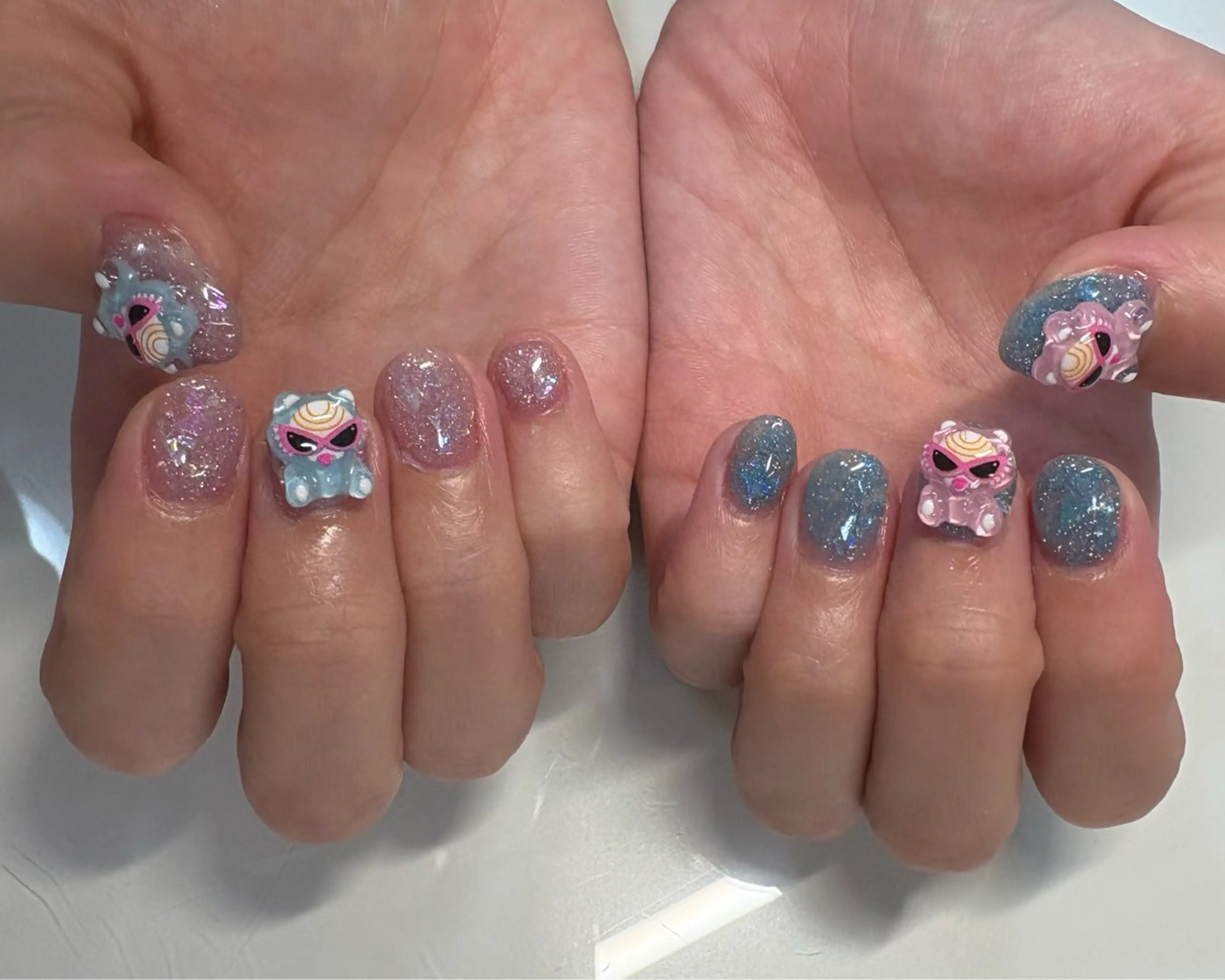 ネイル 持ち込み ショートネイル ハンドネイル ハンドケア ♡Bivi♡自爪に 優しいネイルサロンのネイルデザイン