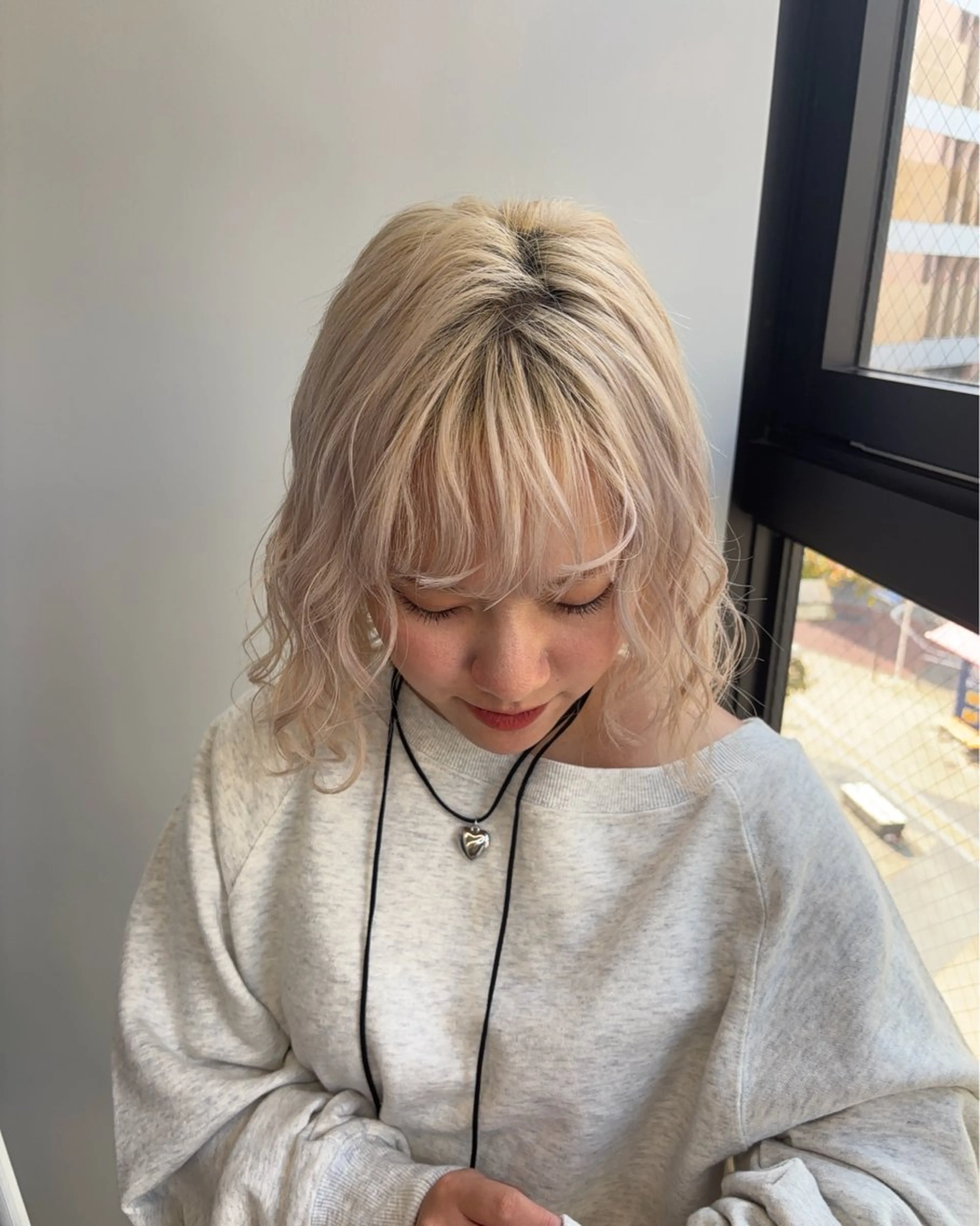 ミディアム パーマ ヘアカラー ROCCO east / りんなのヘアスタイル