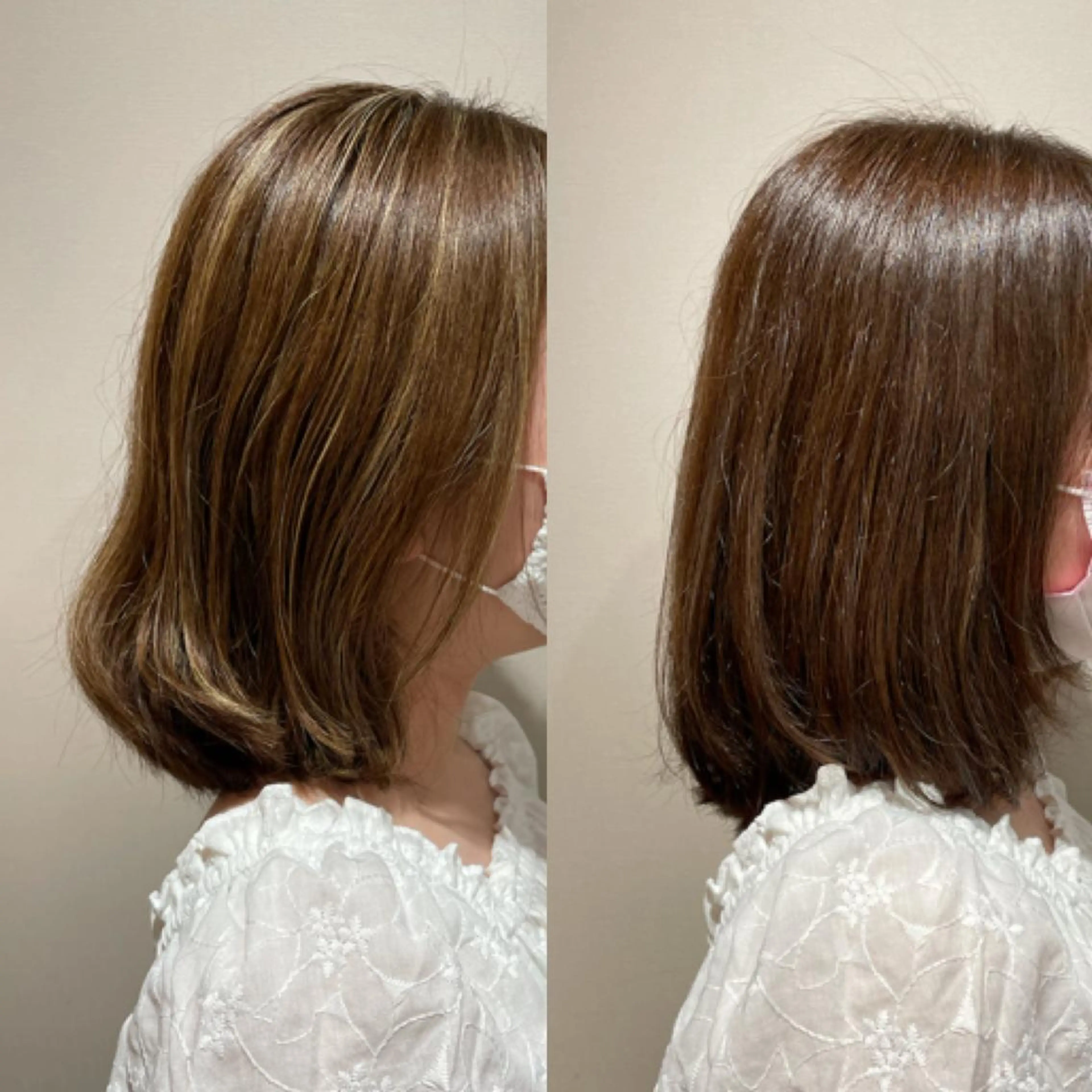 ミディアム カラー ハイライトカラー ハイライト カット ヘアカラー トリートメント 韓国風ﾊﾟｰﾏ❁﻿ fu-ka❁艶ｶﾗｰのヘアスタイル