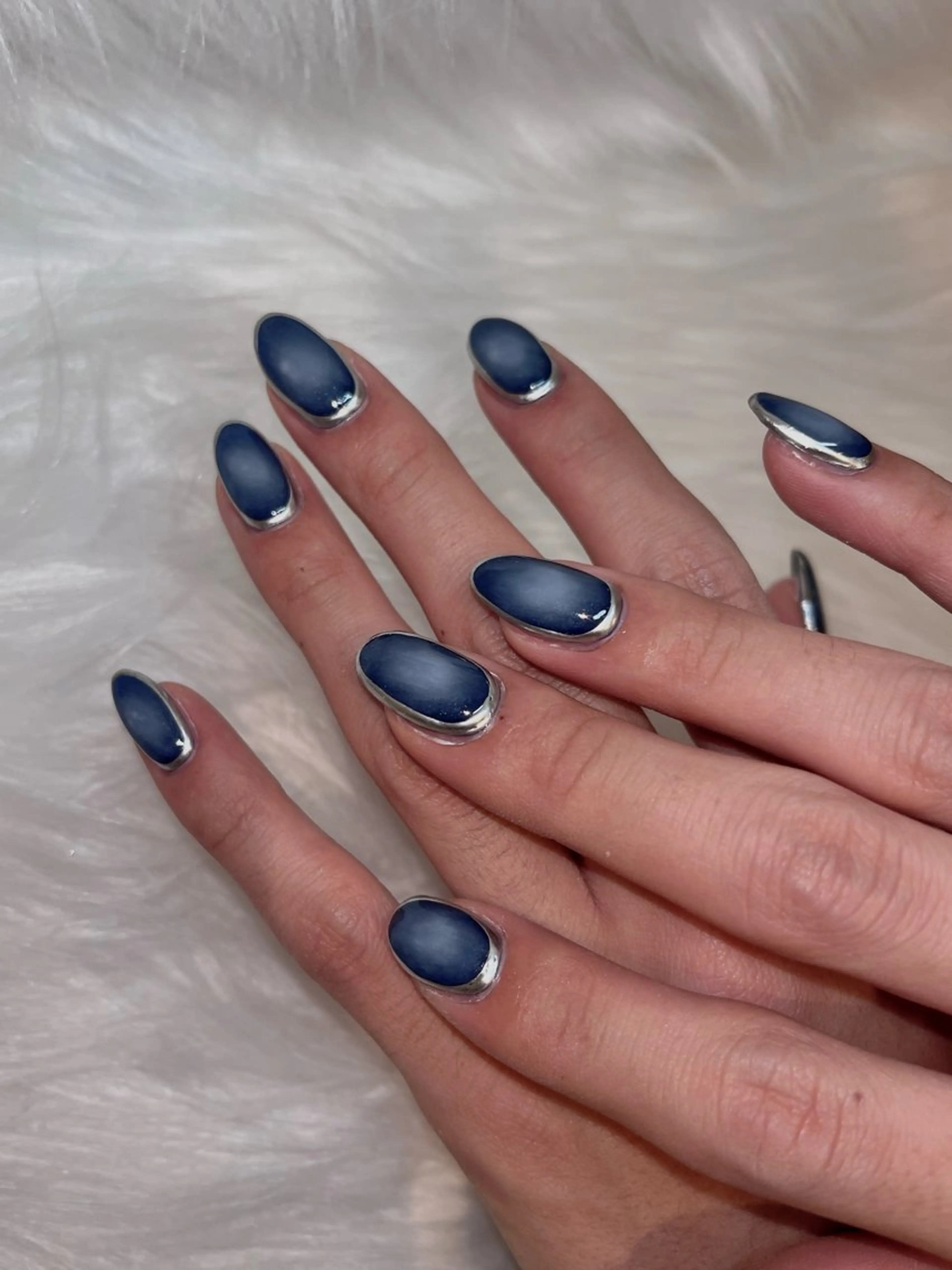 ネイル ブルー メンズネイル ハンドネイル moca心斎橋店 Aina🐈‍⬛🤍のネイルデザイン