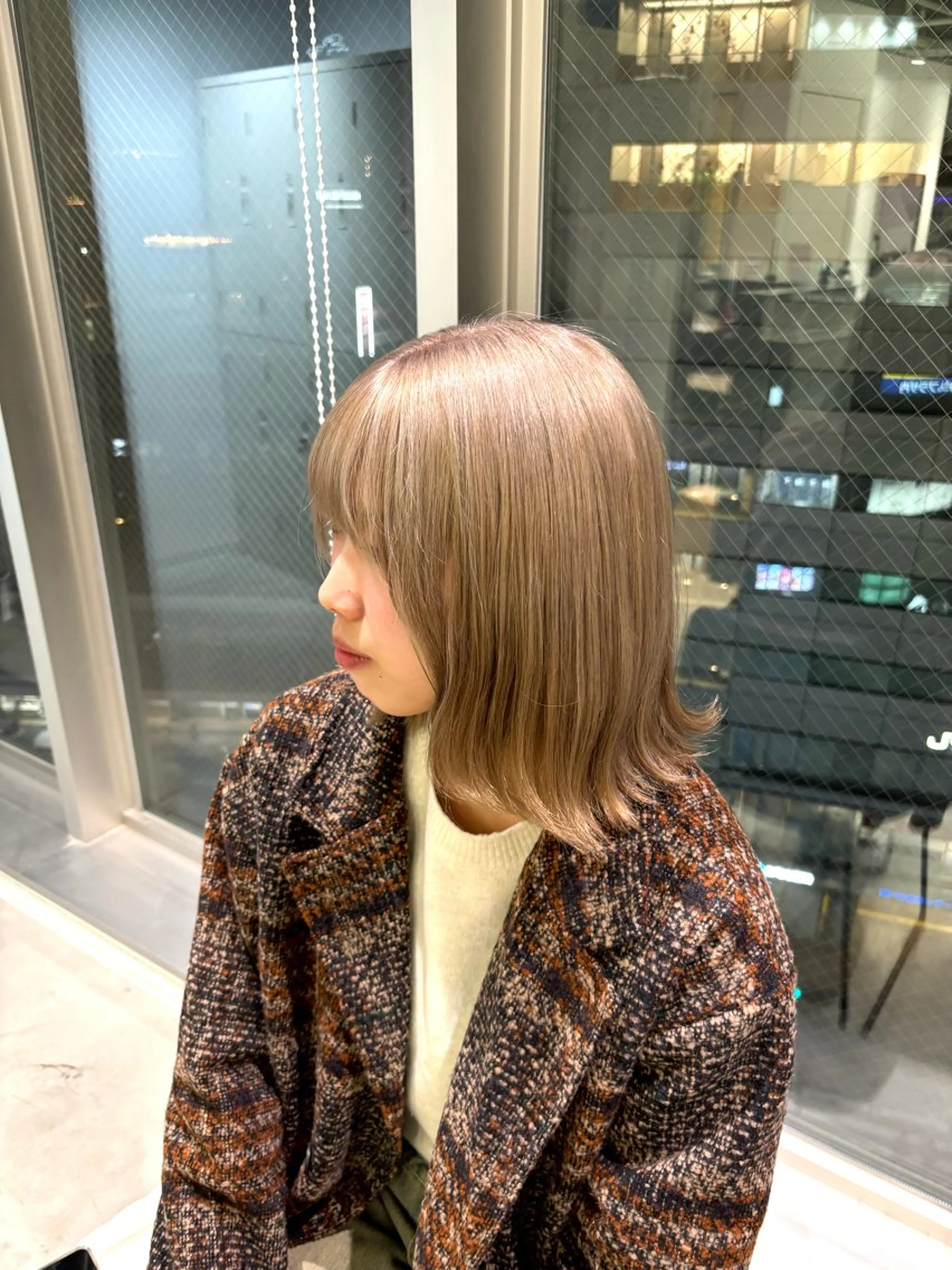 ミディアム カラー ヘアカラー トリートメント パーマ&ブリーチ /飯牟田/GEAR.のヘアスタイル