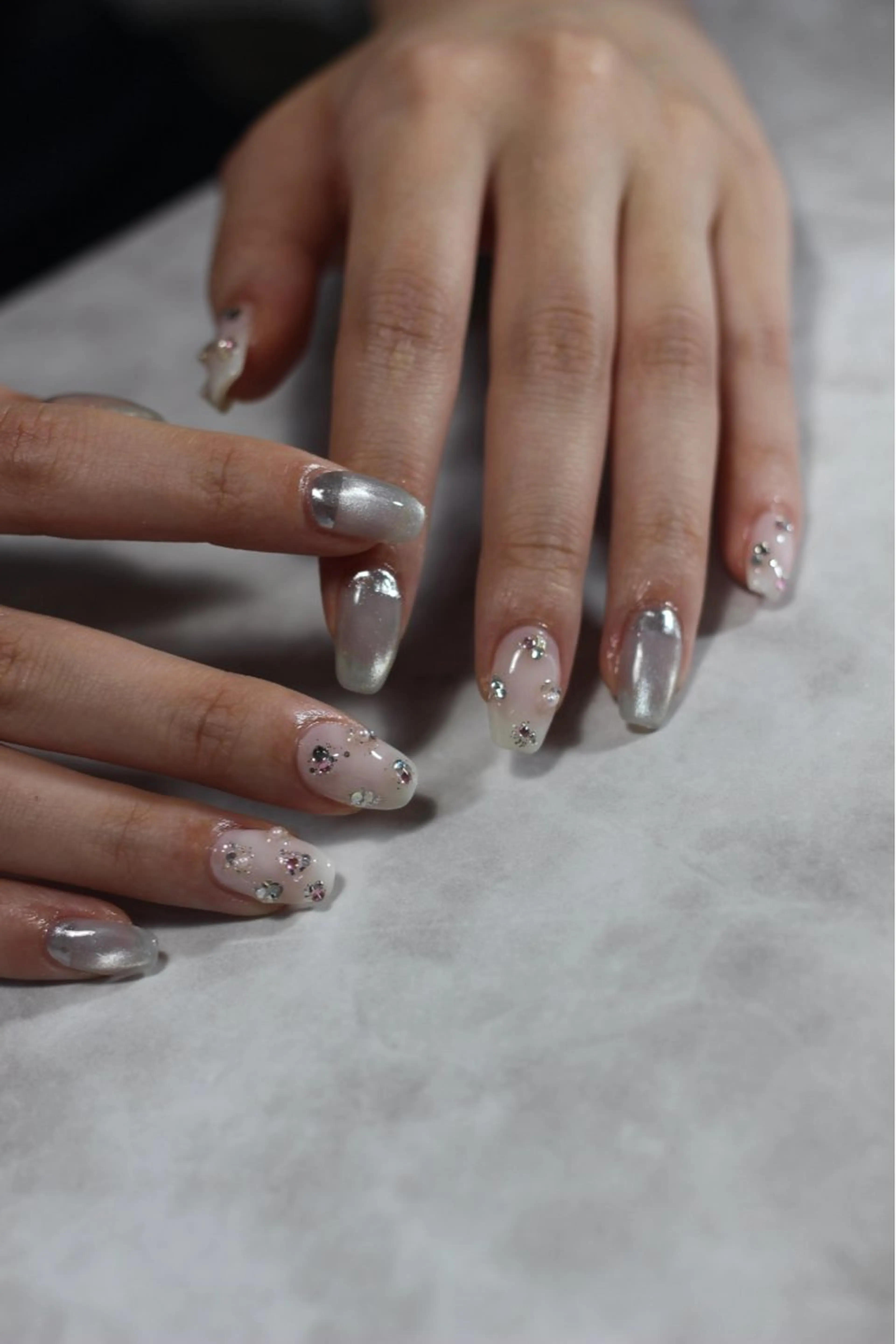 （オフなし）ニュアンスフルアートコース🦄🤍持ち込みデザイン🉑パラジェル変更可の写真