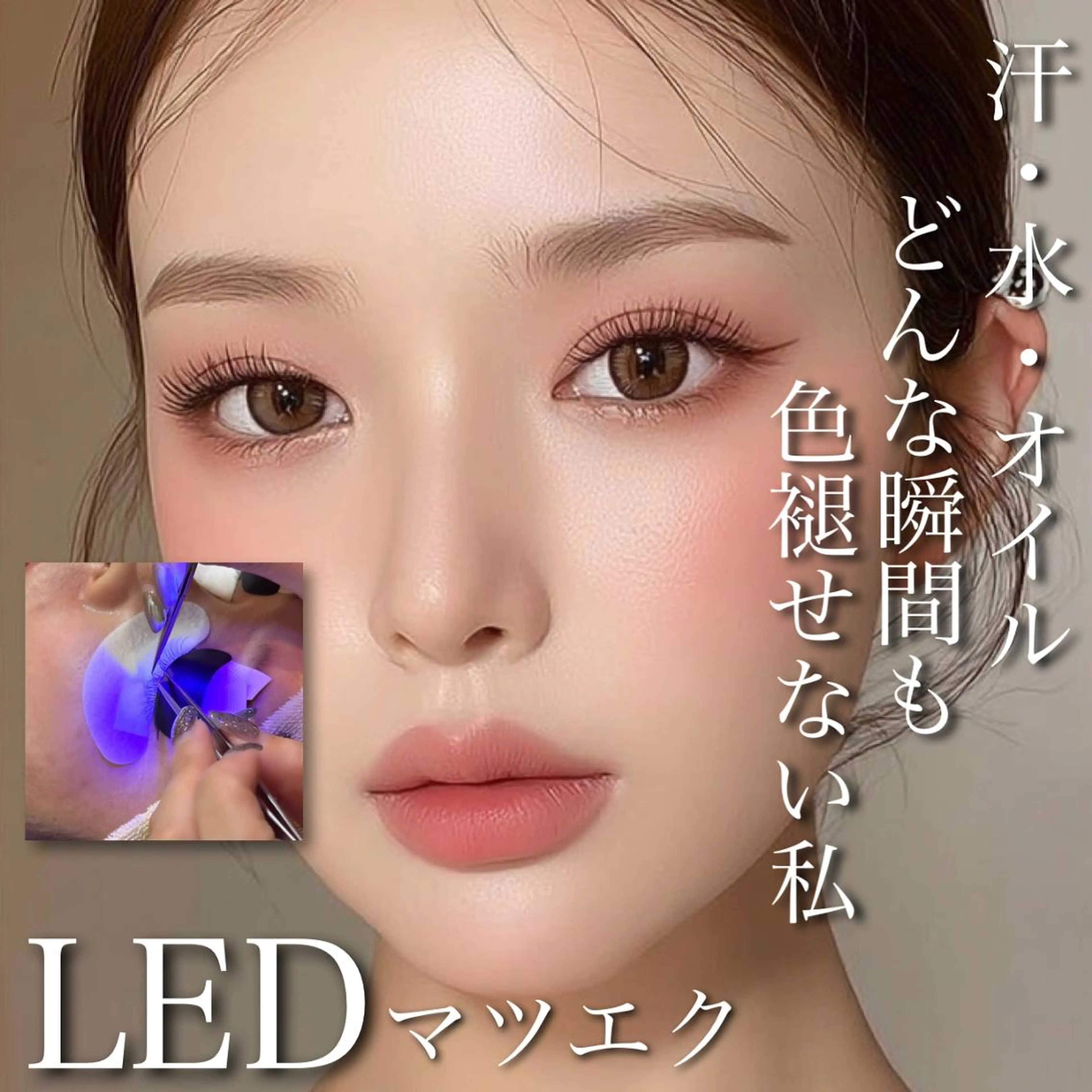 【花粉の時期におすすめ💡】LEDマツエク100本⭐️(オフ込み、コ－ティング付き)の写真