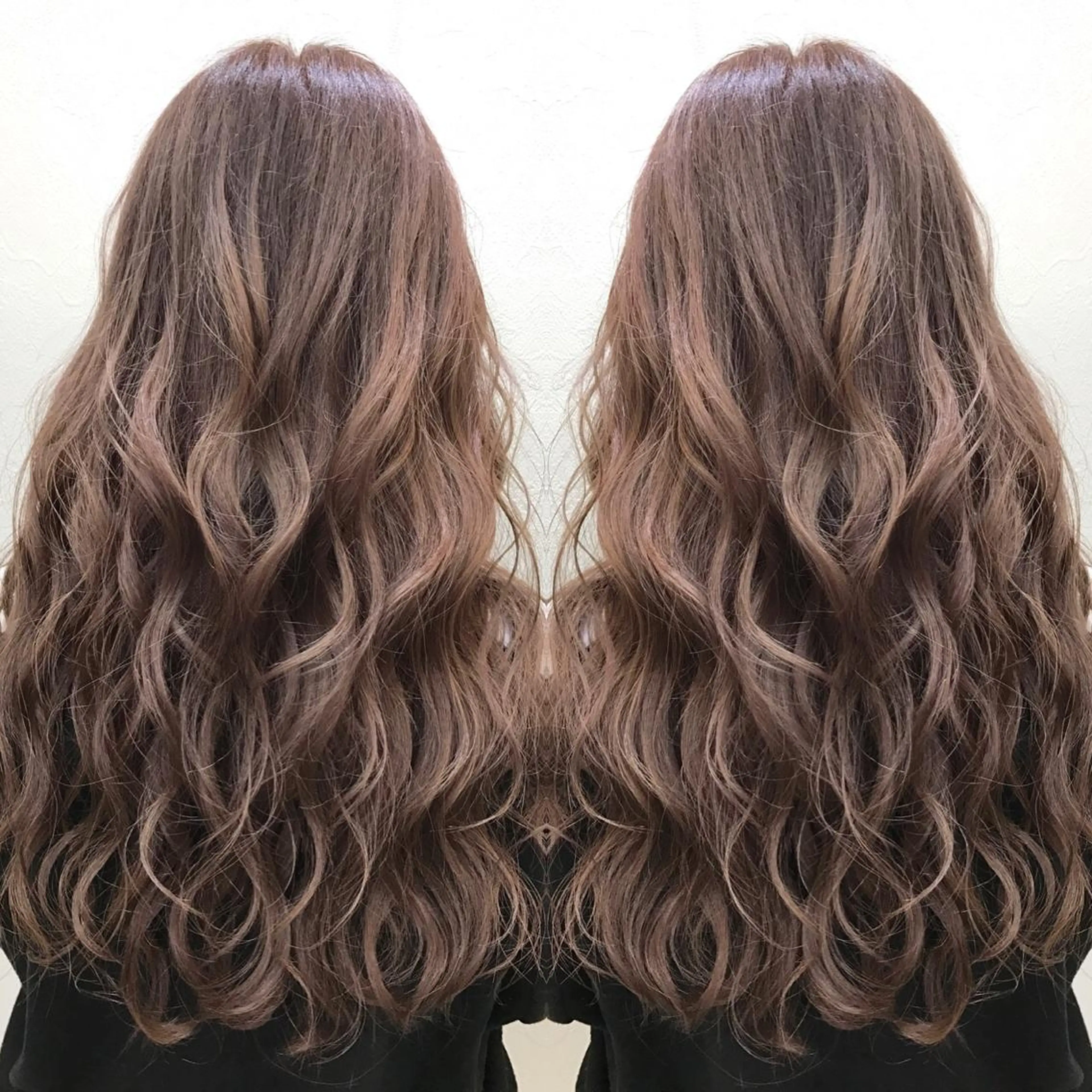 セミロング カラー ベージュカラー ミルクティーベージュ ヘアカラー トリートメント エクステ KEISUKE🐶 カラー✨エクステのヘアスタイル