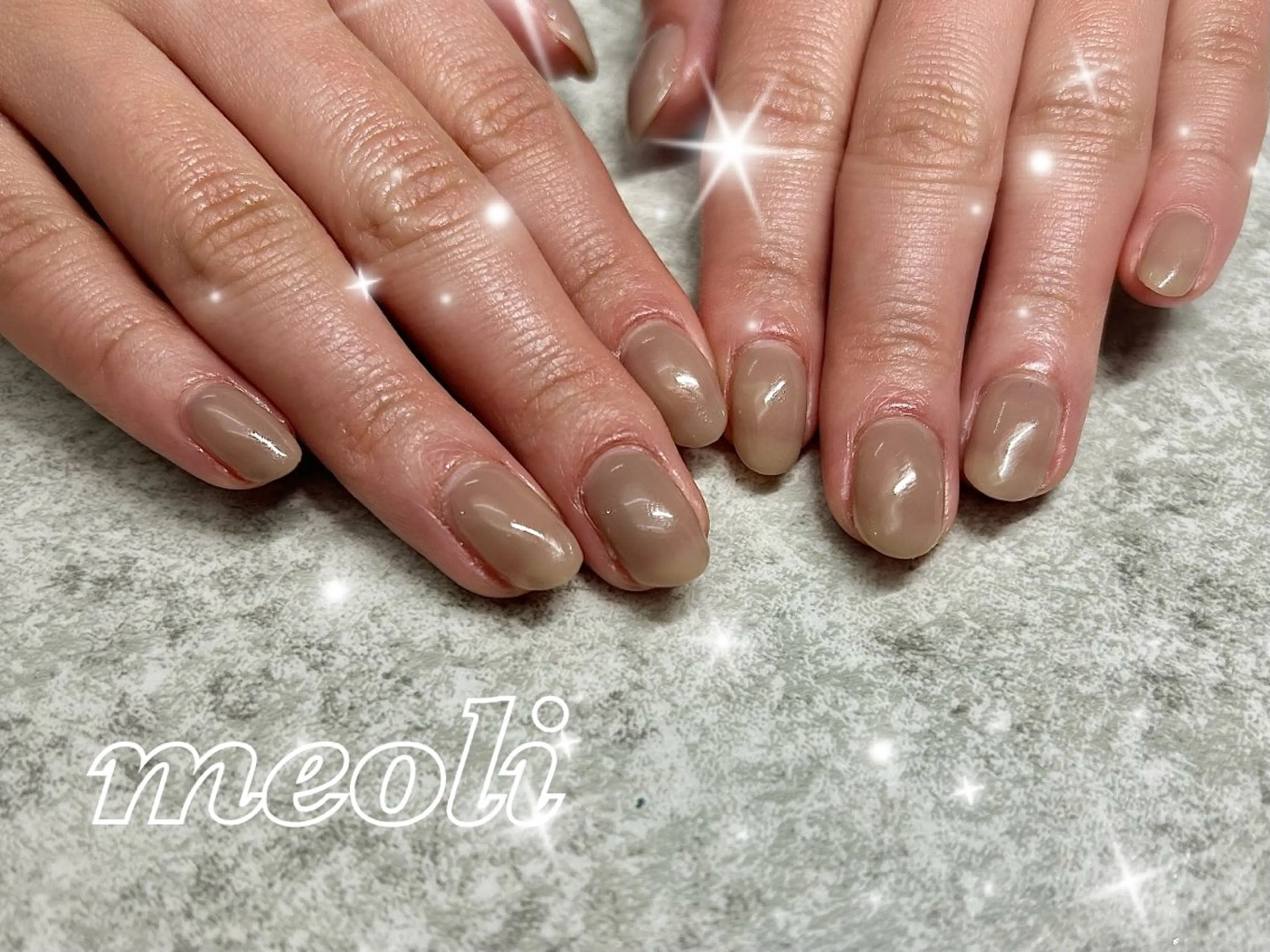 ネイル ワンカラーネイル ハンドネイル nail salon meoli　アヤのネイルデザイン