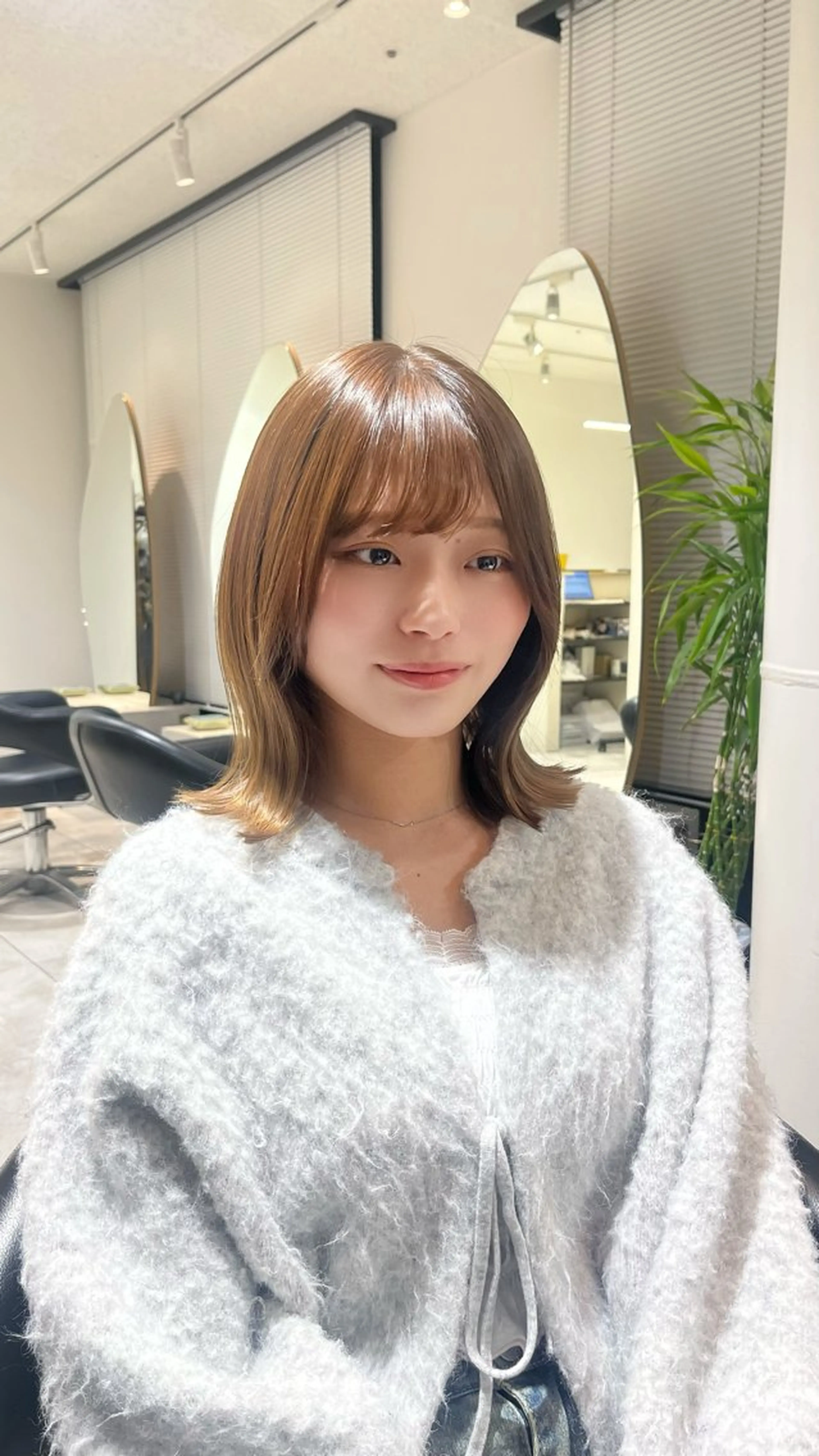 ミディアム カット ヘアカラー 🫧美髪縮毛矯正🫧 Haruのヘアスタイル