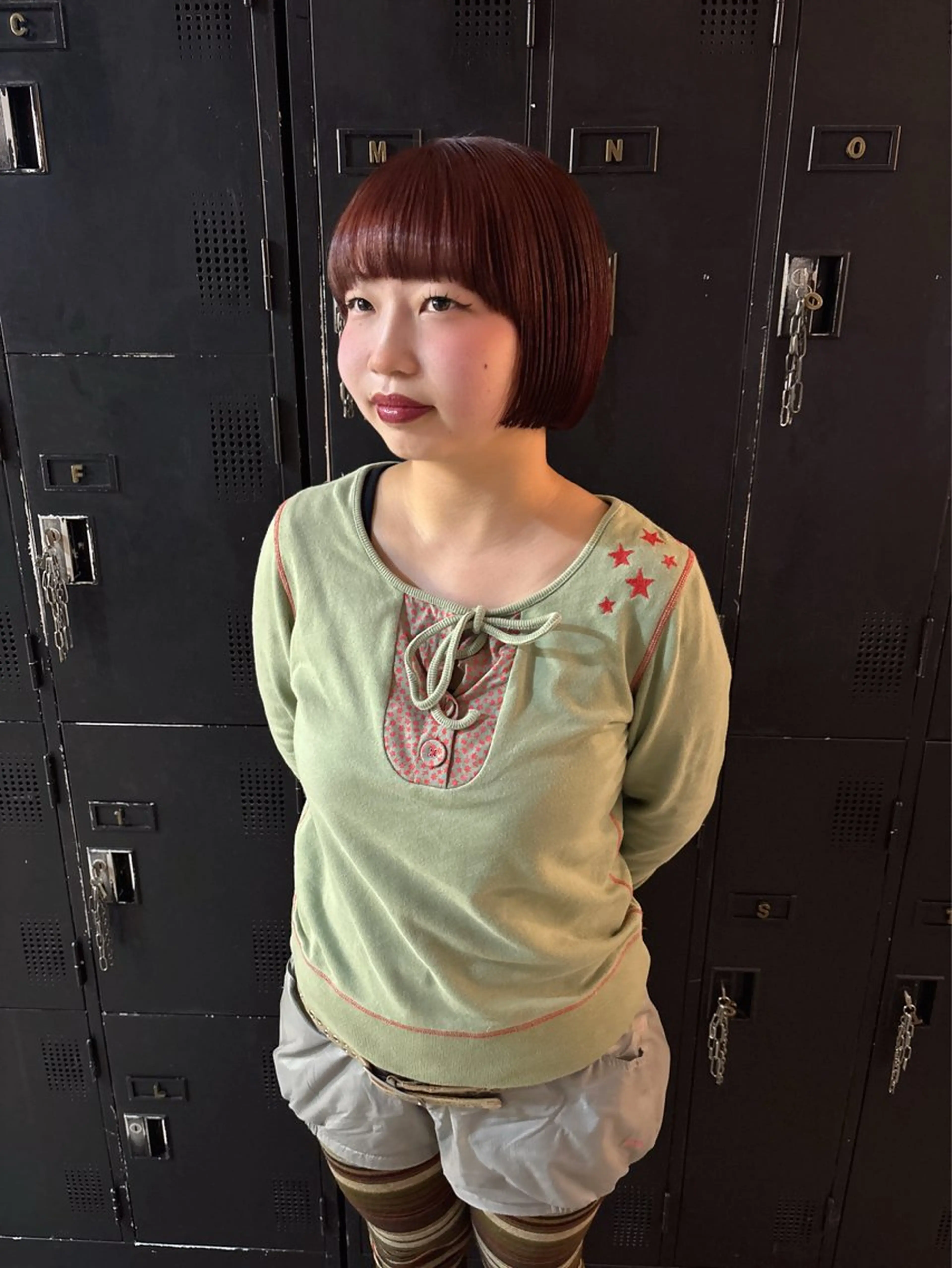 ショート カラー ブリーチ ブリーチなしカラー ボブ カット ヘアカラー トリートメント 安藤楓華 fuka andoのヘアスタイル