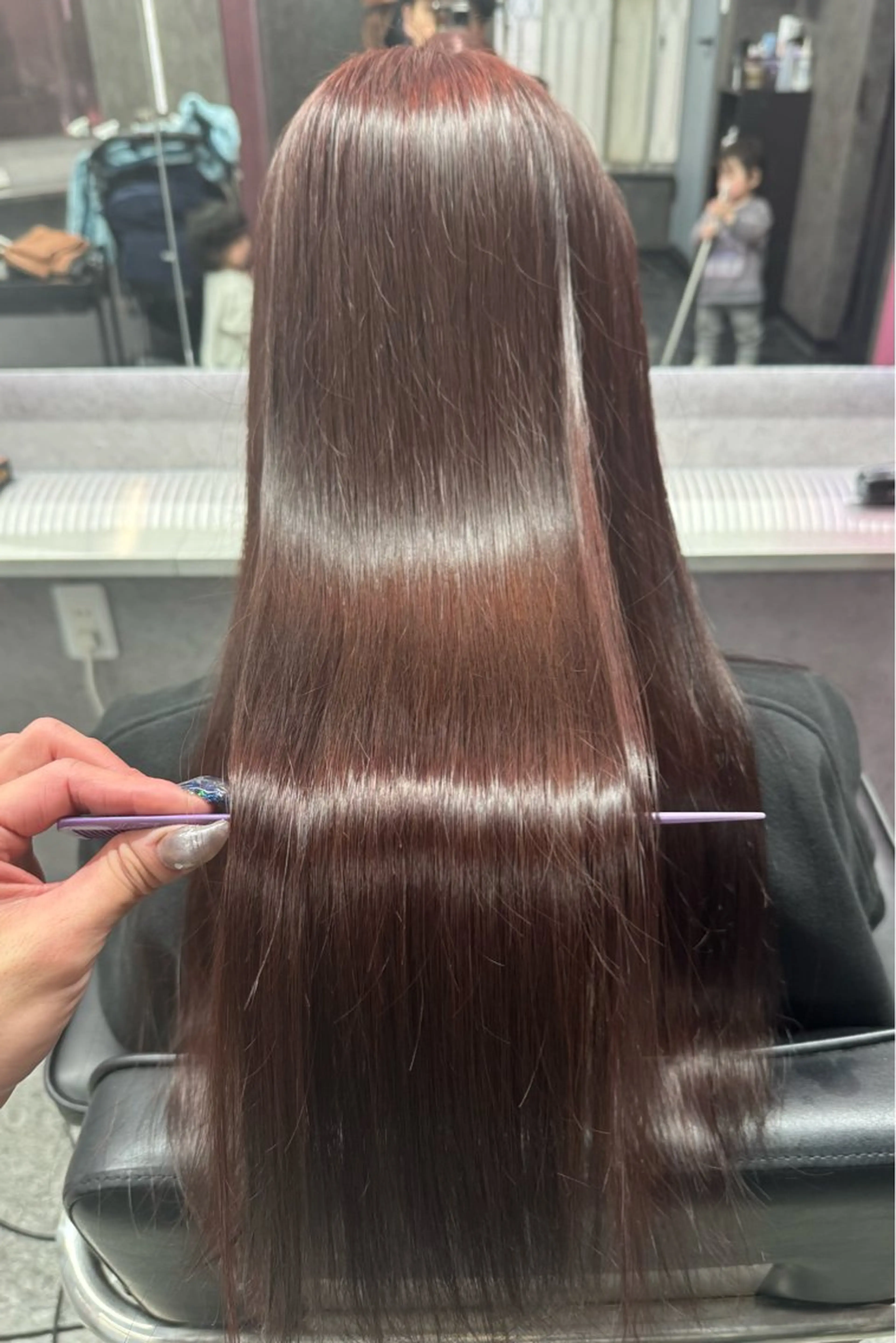 ロング カラー 髪質改善 カット ヘアカラー トリートメント レイヤーカット 艶髪/西尾 幸樹のヘアスタイル