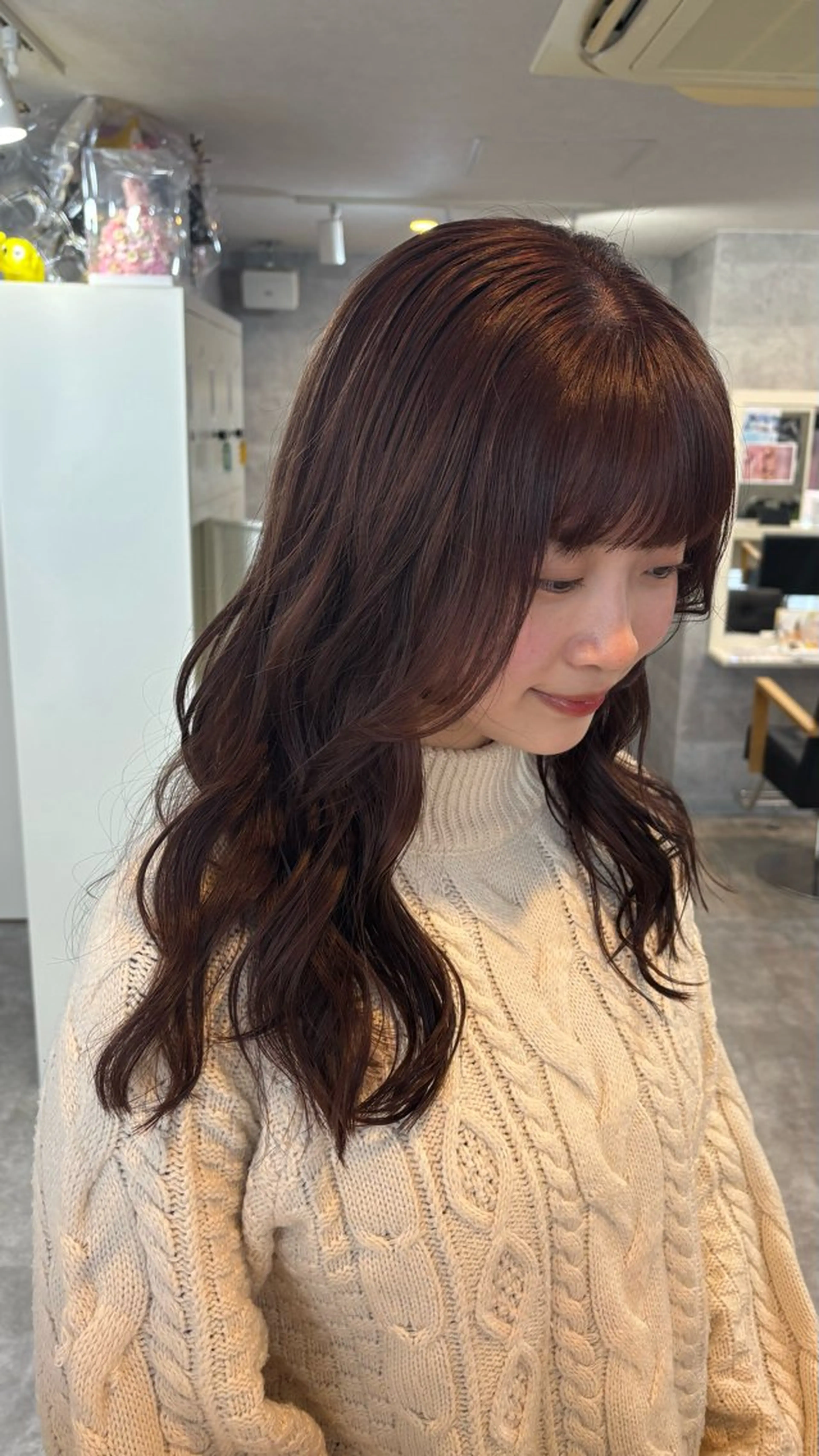 ロング カット ヘアカラー 🐘おおうちみお🐘 /🍎暖色カラー🌸のヘアスタイル