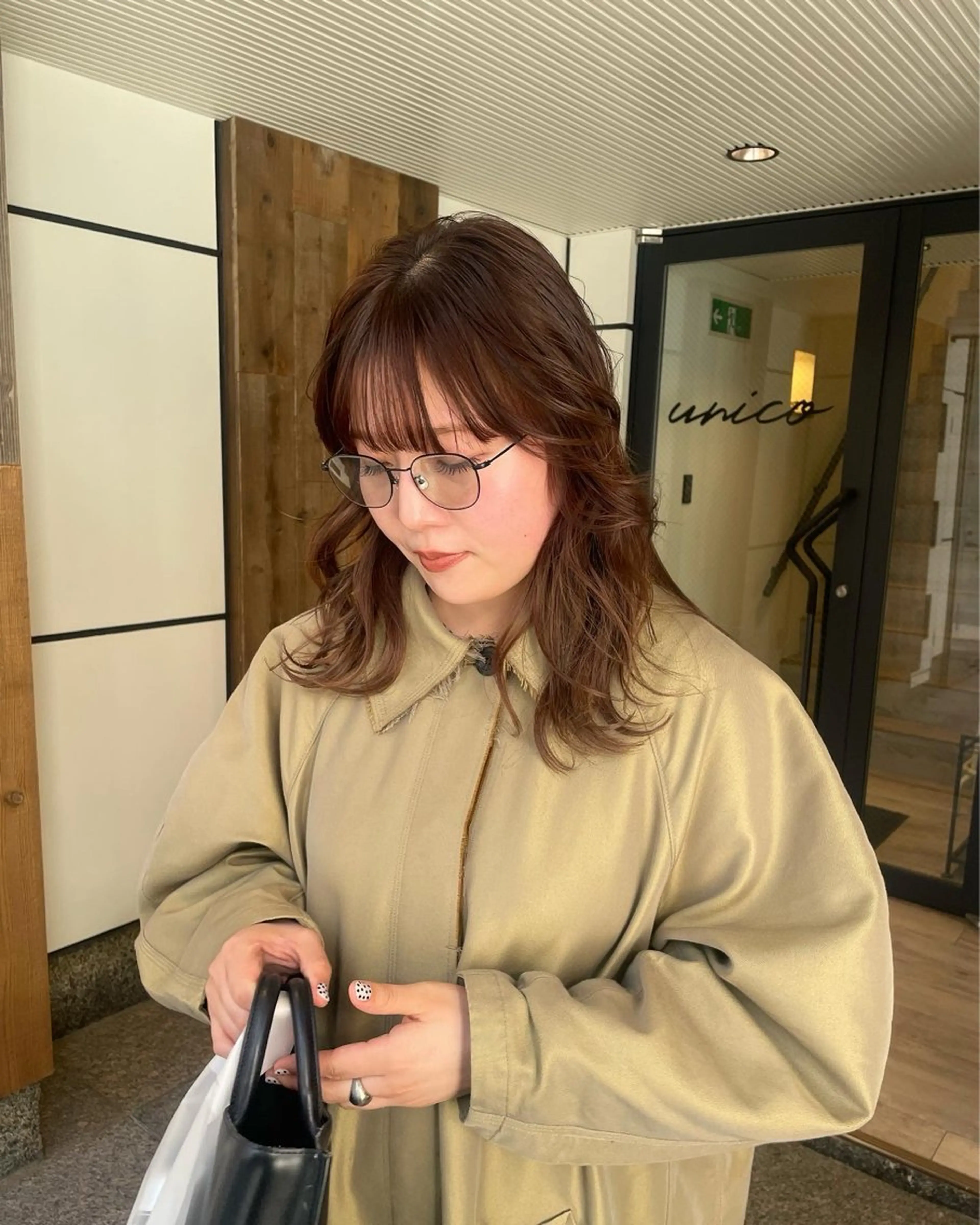 セミロング カラー 似合わせカット カット ヘアカラー 渋谷 留菜のヘアスタイル