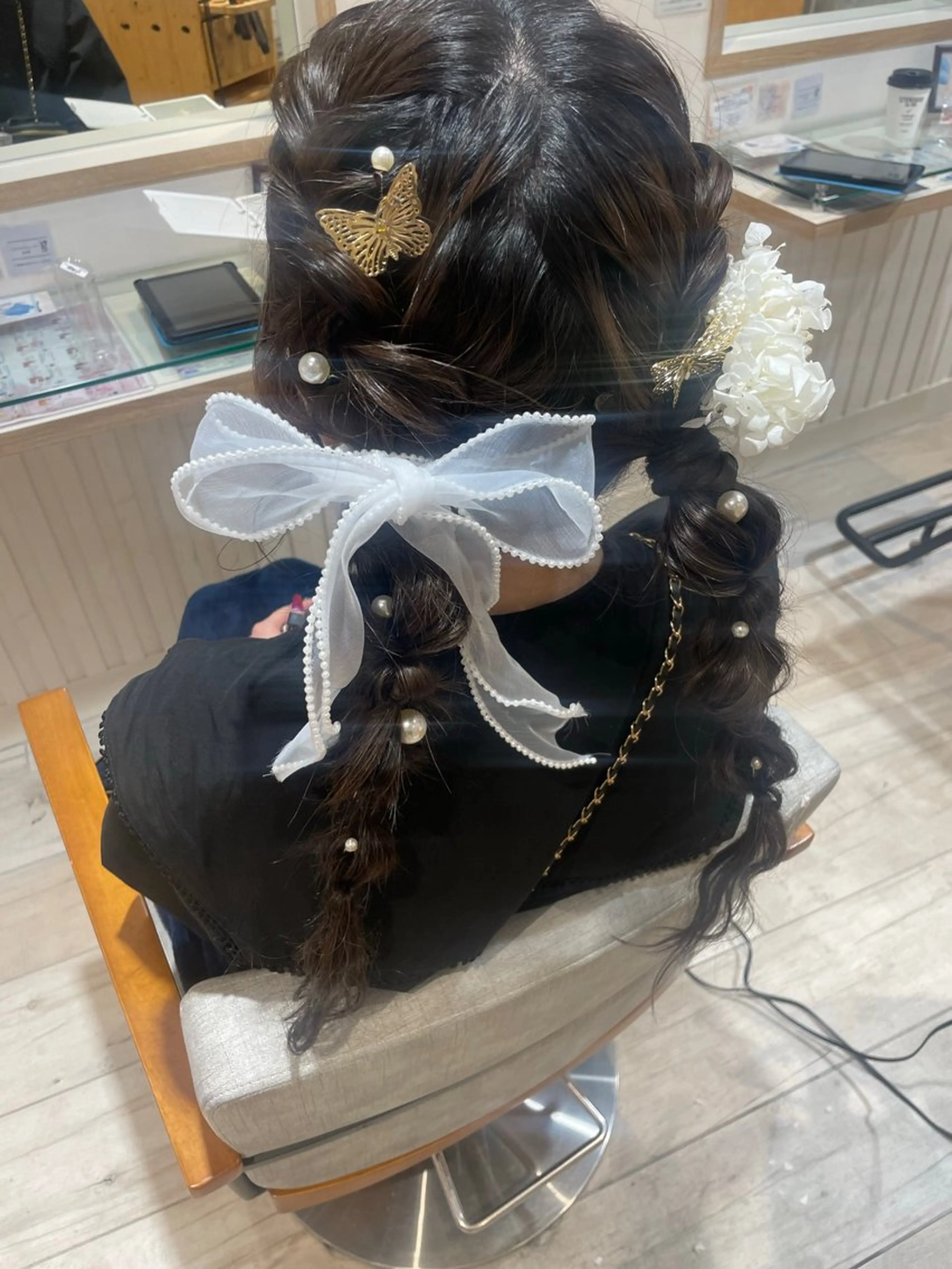 ロング ヘアアレンジ エクステ 大川 夏実のヘアスタイル