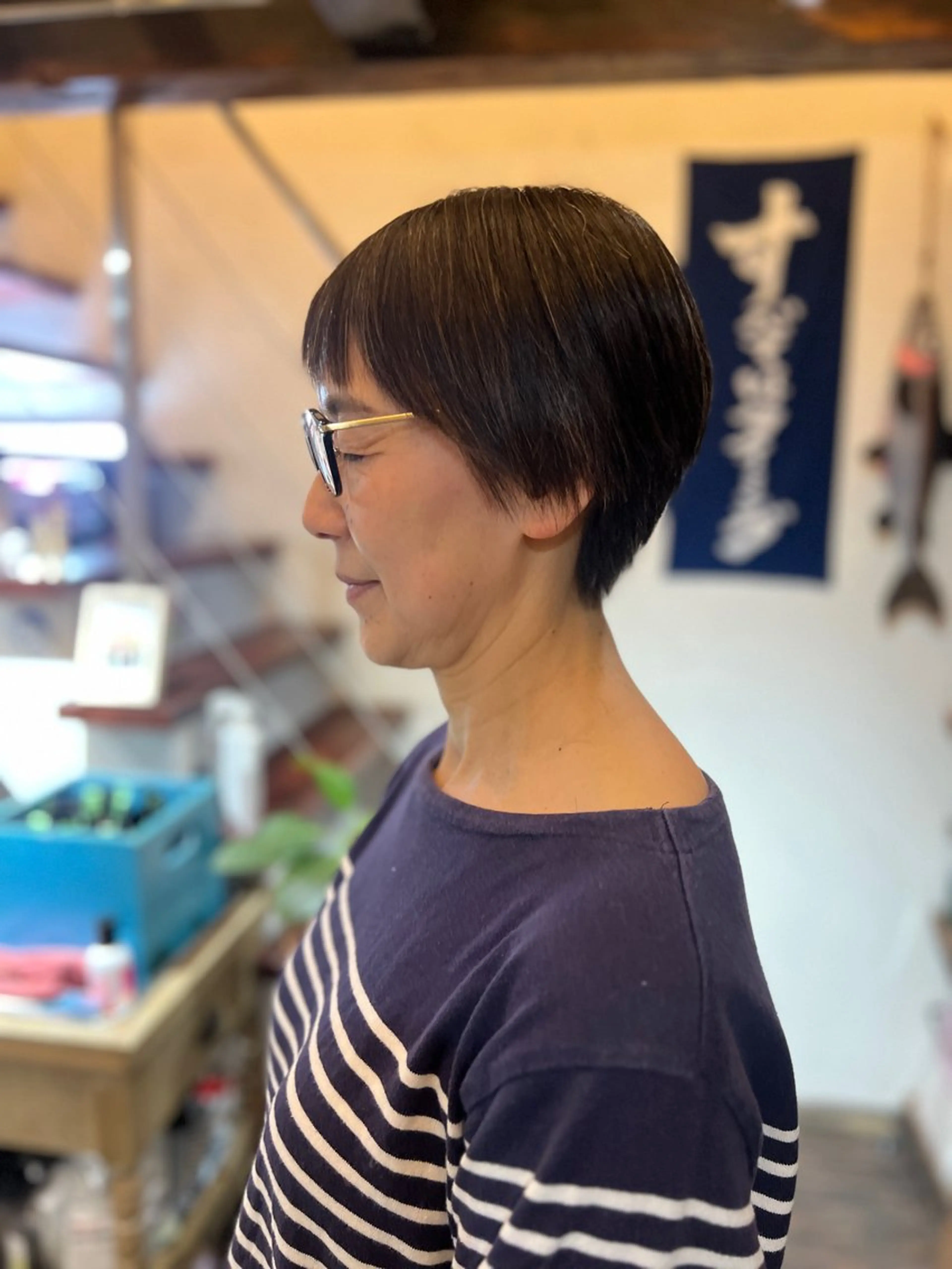 ショート ボブパーマ/レイヤー ヒロモトアサカのヘアスタイル