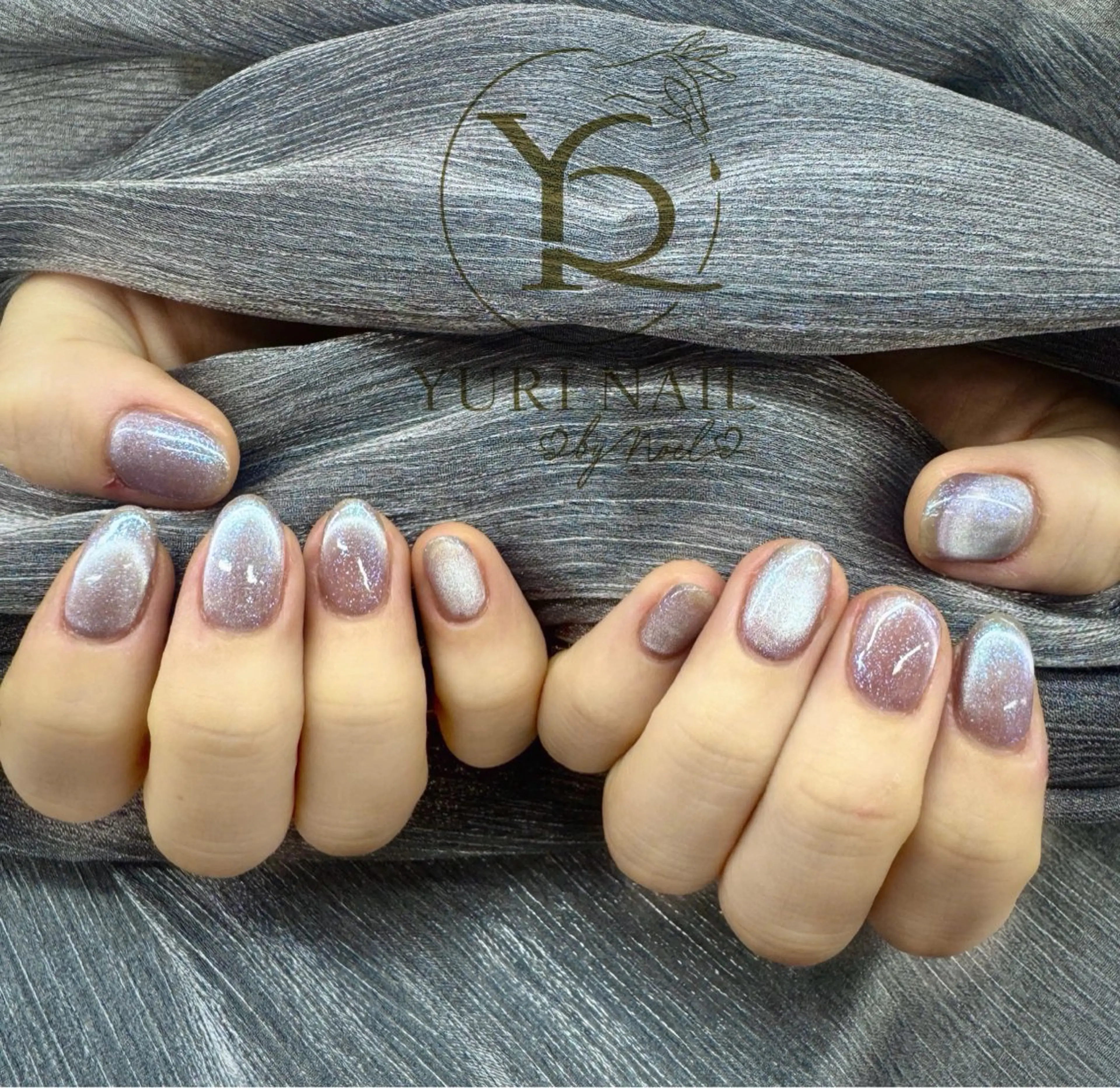 ネイル オーロラネイル ブルー チークネイル フットネイル フレンチネイル ハンドネイル フットネイル ハンドケア YURI Nail Salon Funabashi所属・YURI Nail Funabashiのネイルデザイン