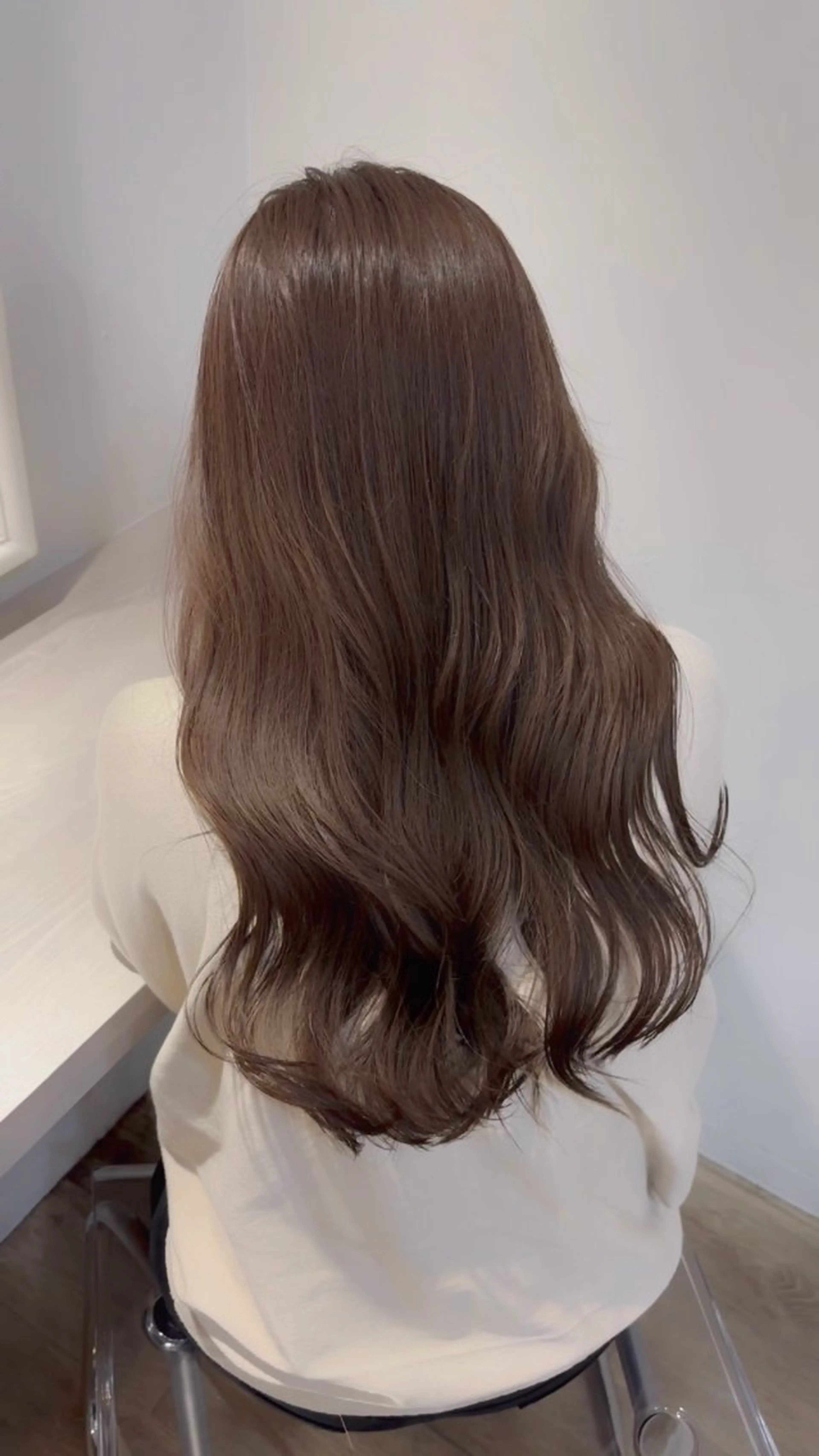 ロング カラー ブラウンカラー オレンジ ブリーチなしベージュ 特化 松村 茶屋町のヘアスタイル