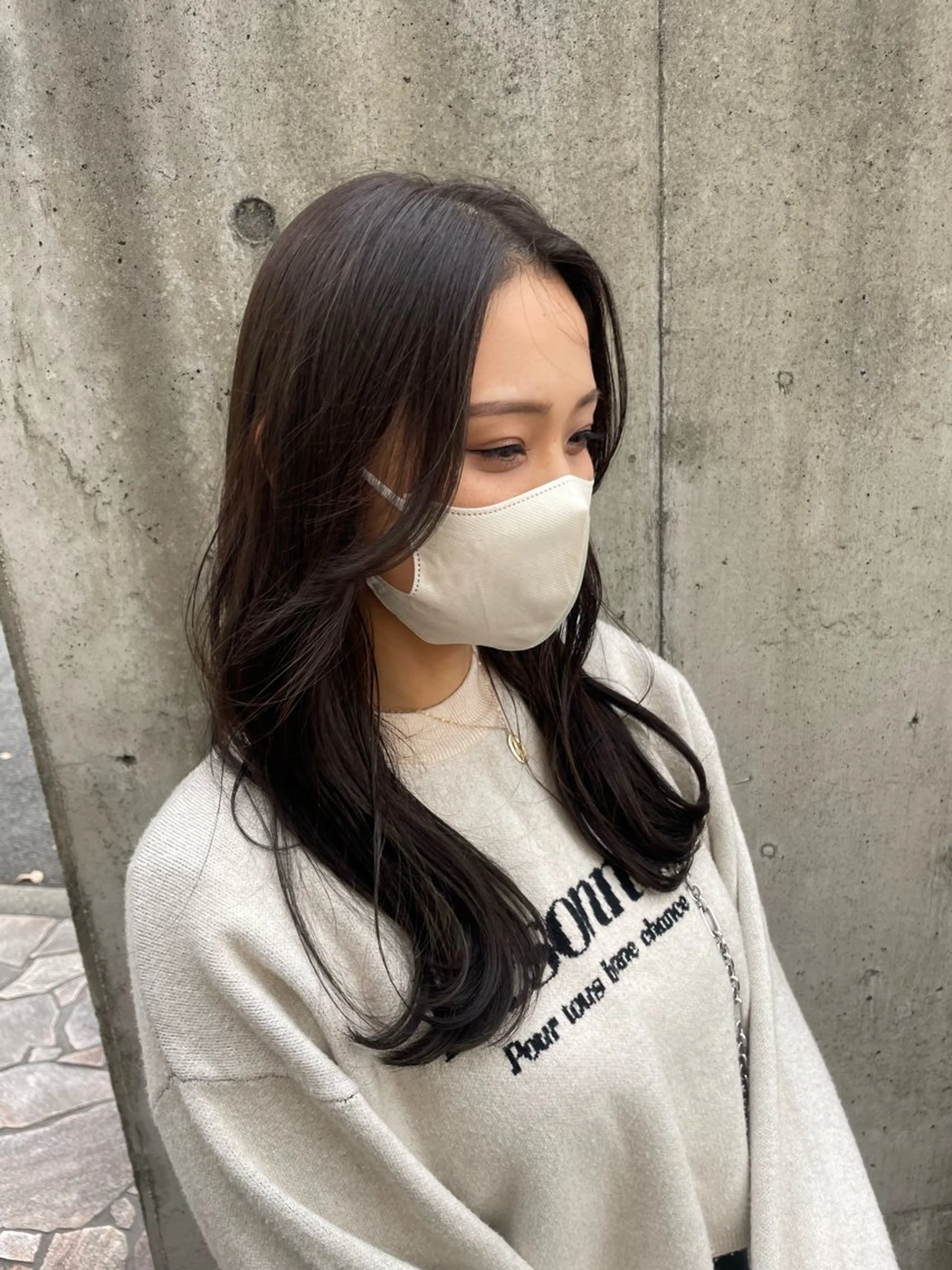 ロング 韓国風ヘア ブランシェ神領店 笹原渚紗のヘアスタイル