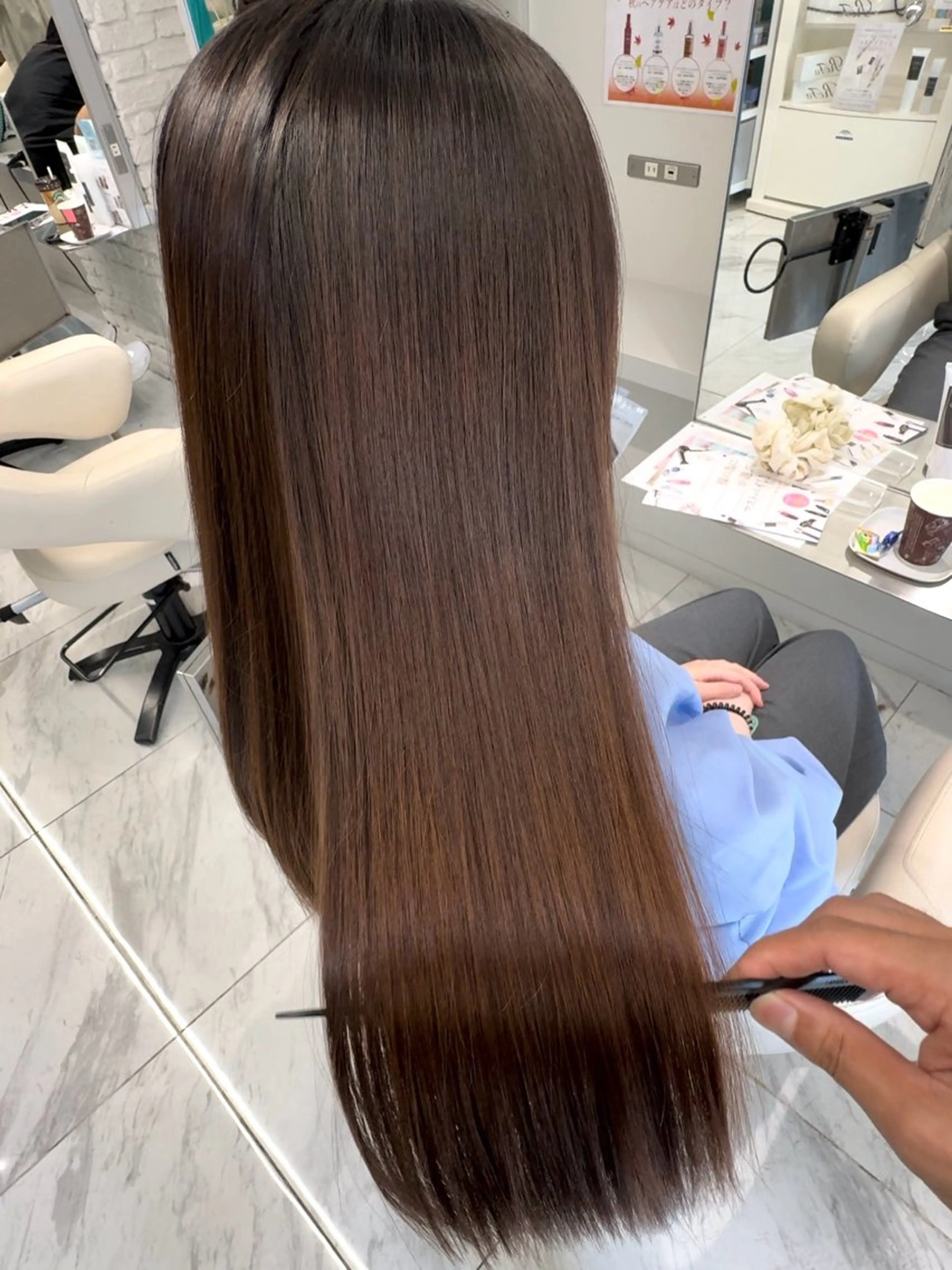 ロング 髪質改善 縮毛矯正 トリートメント 縮毛矯正 髪質改善/縮毛矯正 心斎橋/池本有宏のヘアスタイル