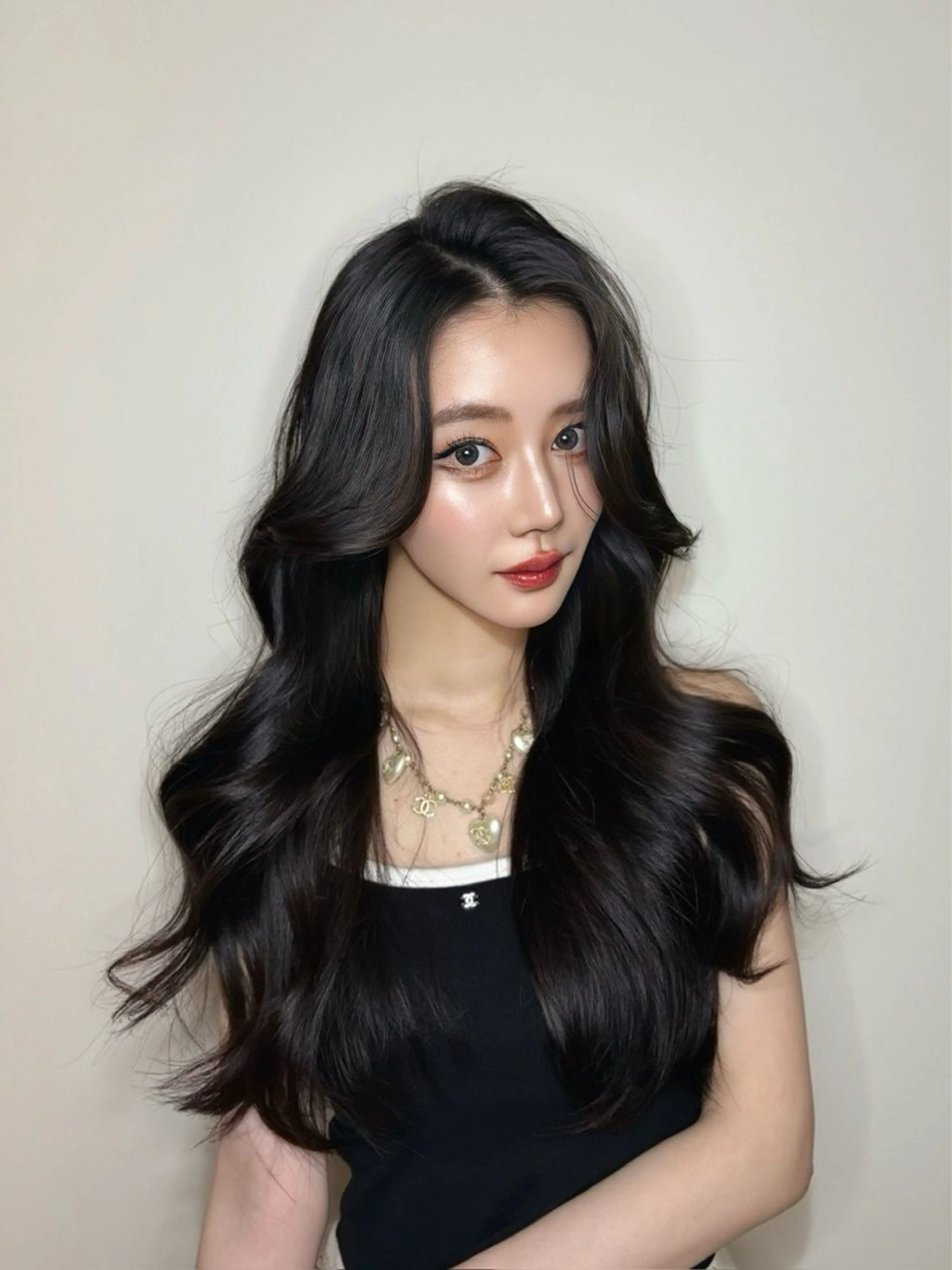 ロング カラー カット ヘアカラー トリートメント ワンホン×韓国/ 髪質改善/itaruのヘアスタイル