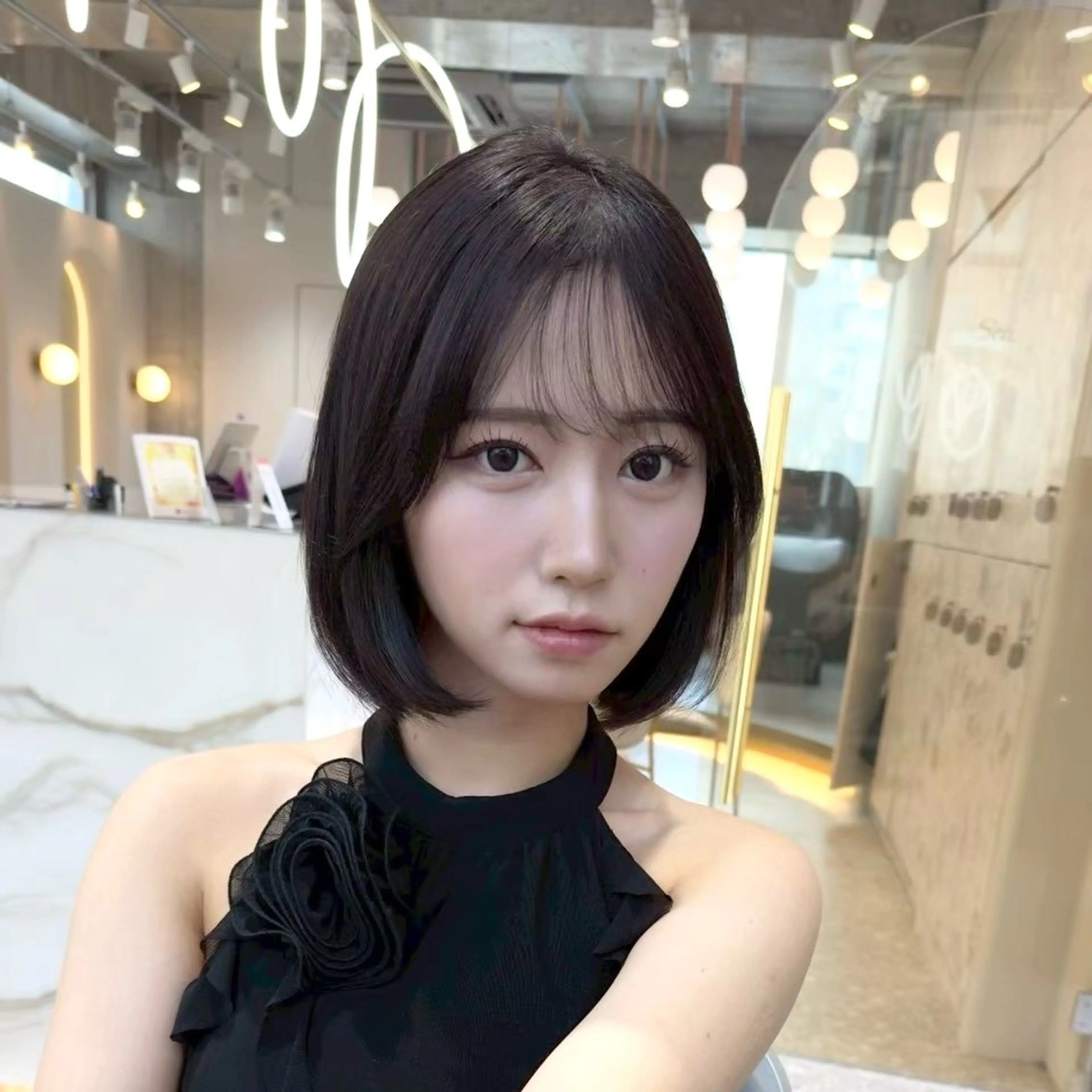 ミディアム カラー カット ヘアカラー トリートメント 新宿/髪質改善/ボブ 韓国レイヤー大重聖斗のヘアスタイル