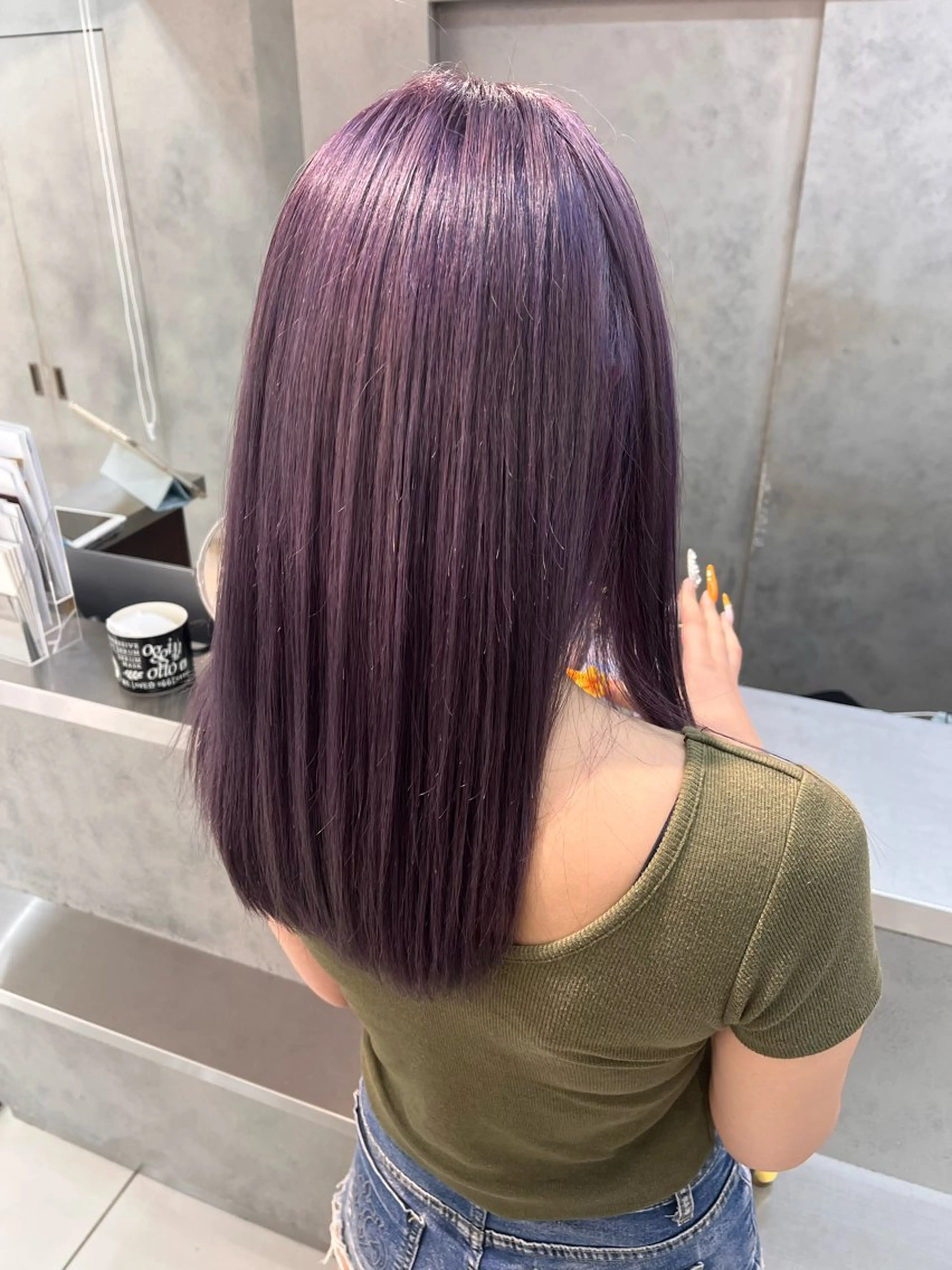 セミロング ヘアカラー トリートメント カットモデル募集中/ vain はるのヘアスタイル