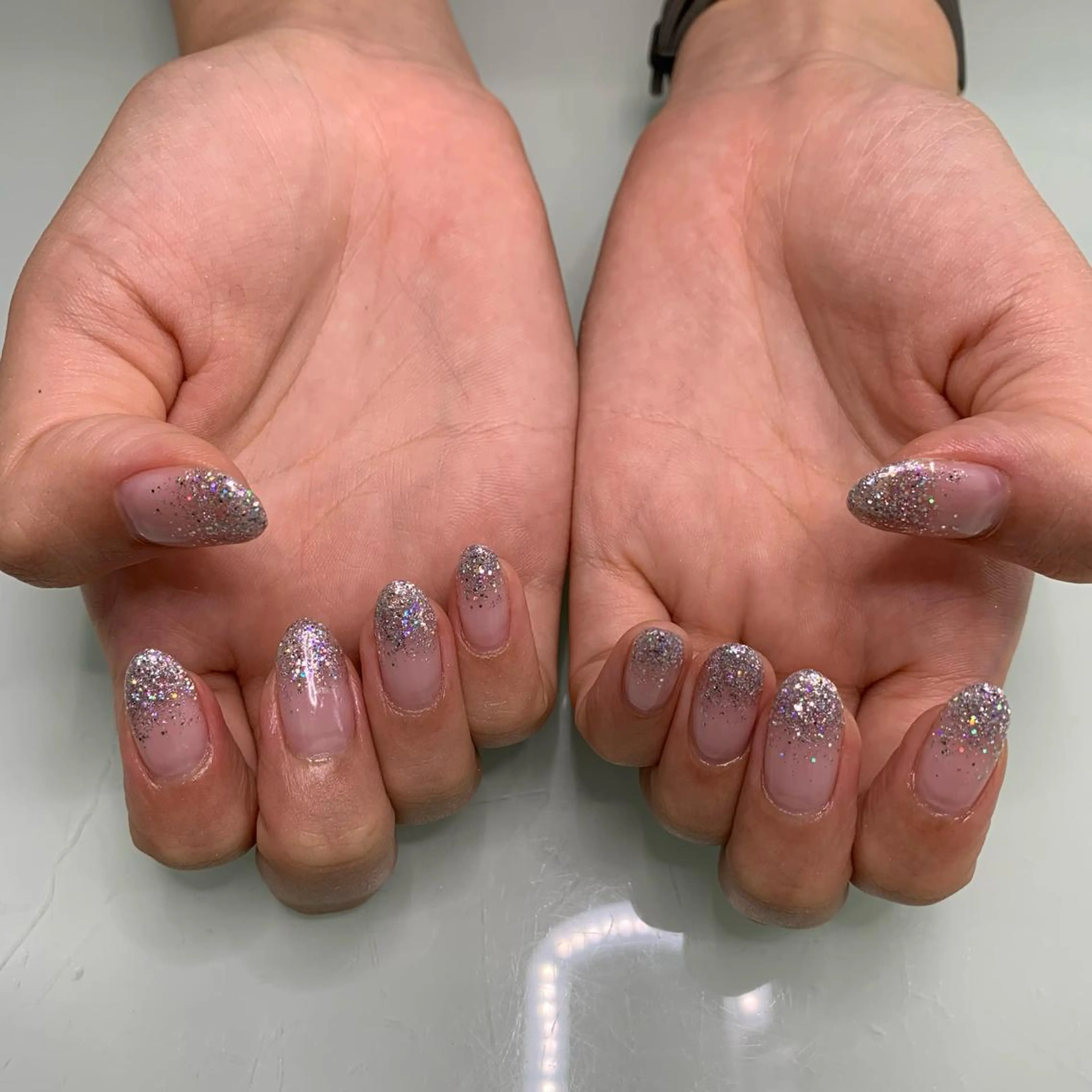 ネイル グラデーション ラメ(グリッター) ラメグラデーション MILD  Nail yuka.のネイルデザイン