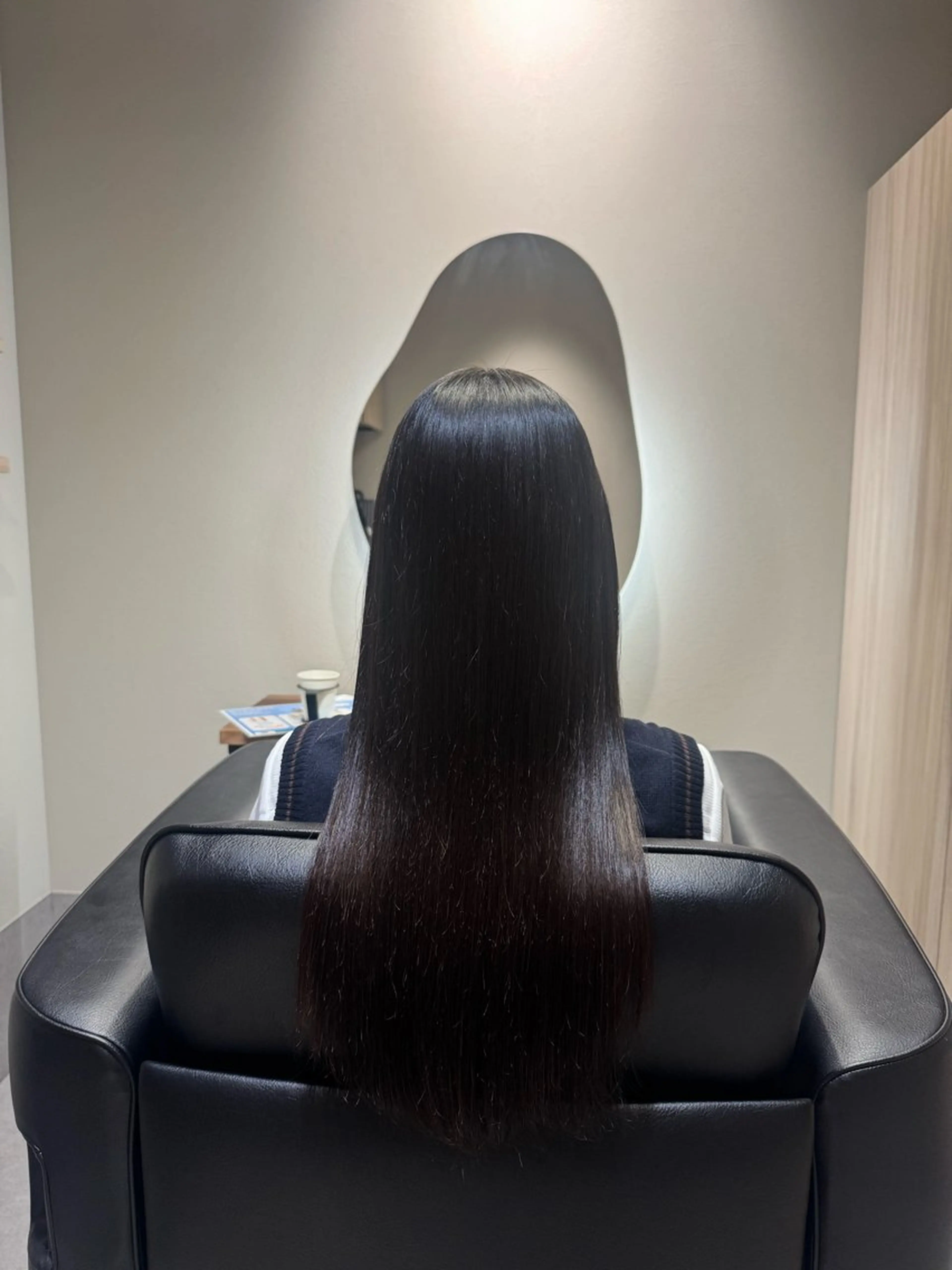 ロング カット 縮毛矯正 トリートメント NAVY 橋本心 縮毛矯正のヘアスタイル