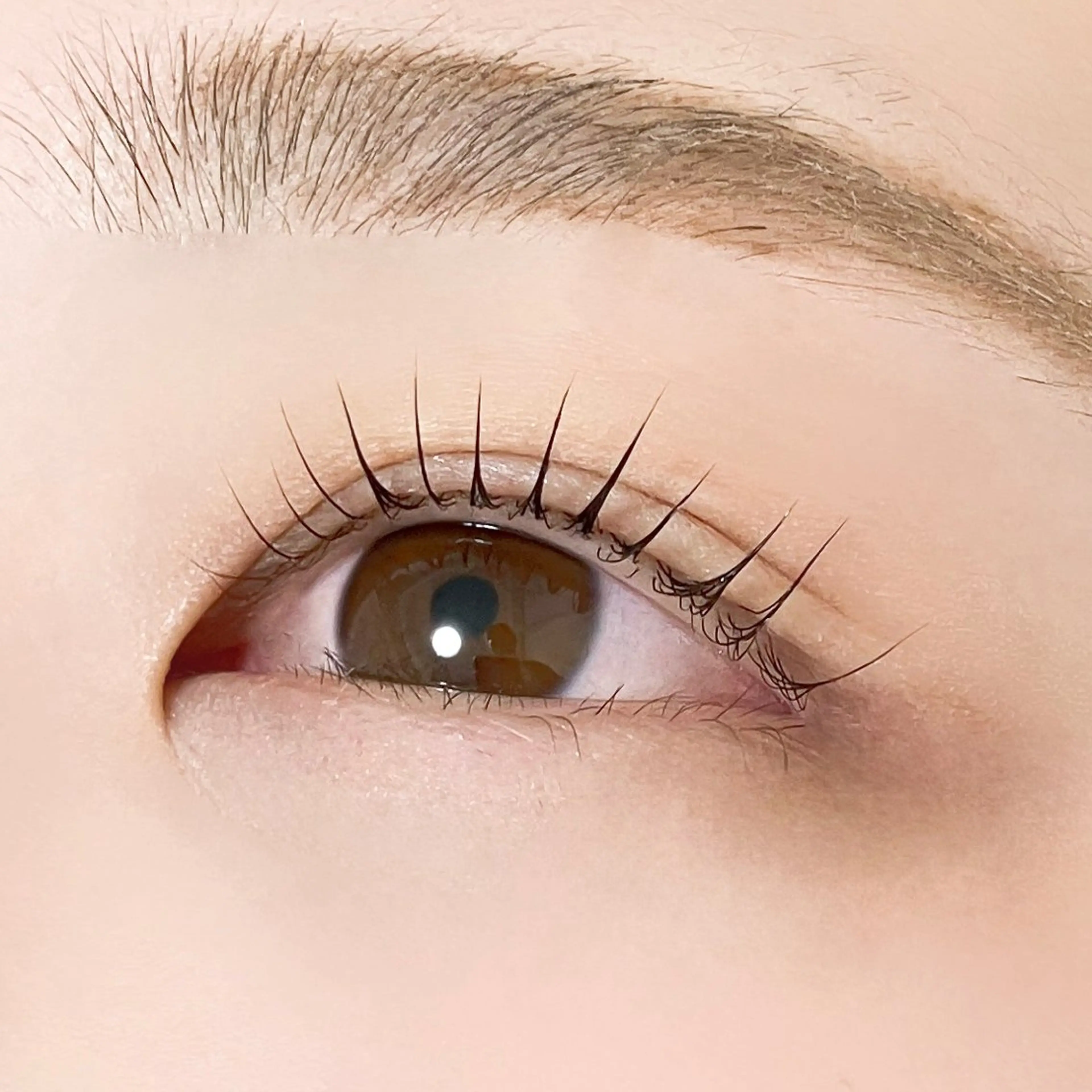 マツエク・マツパ 束感まつ毛 韓国風マツエク パリジェンヌラッシュリフト まつげパーマ 一重×まつ毛パーマ 束感まつげ｜ユキ 高評価｜堀江のマツエク・マツパデザイン