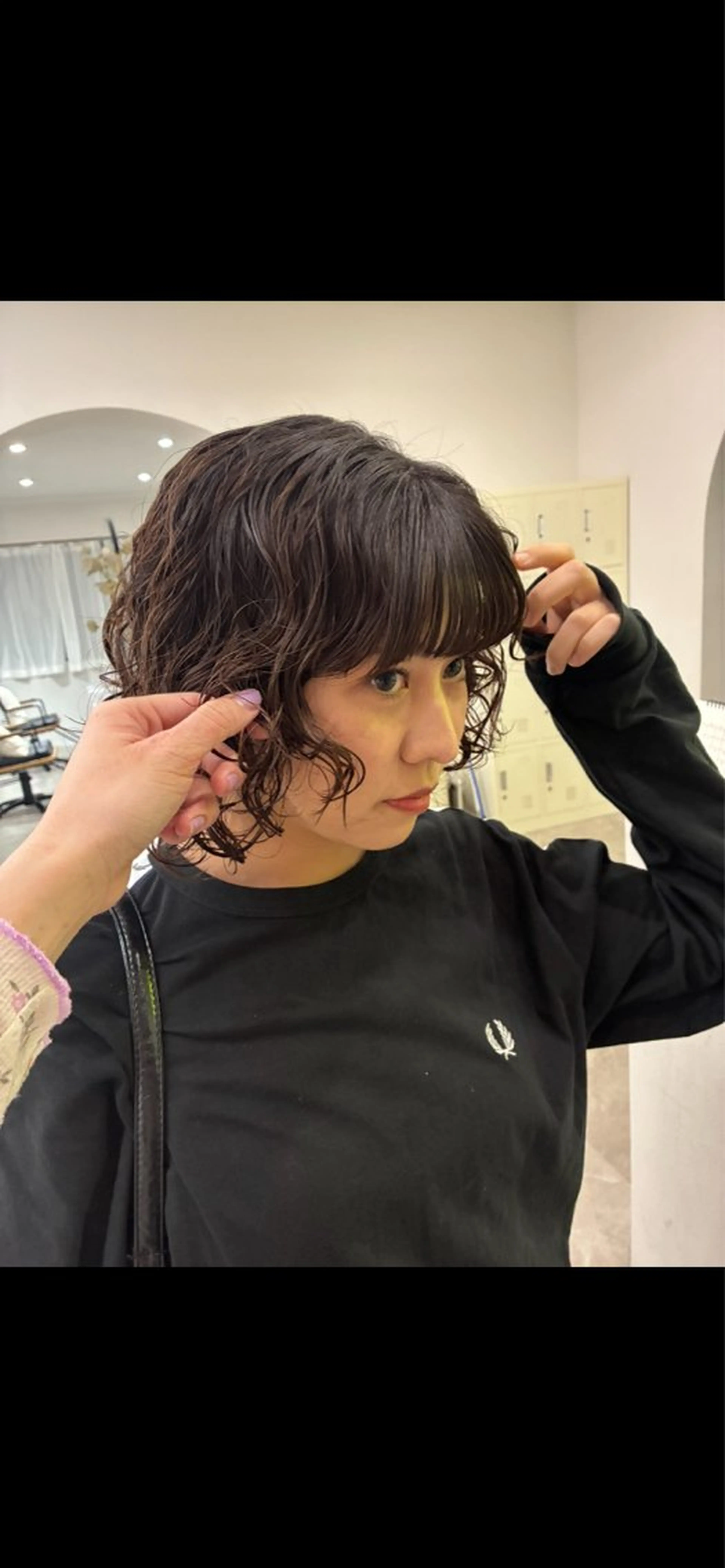 ショート ボブ パーマ カリン| debut泡瀬店のヘアスタイル