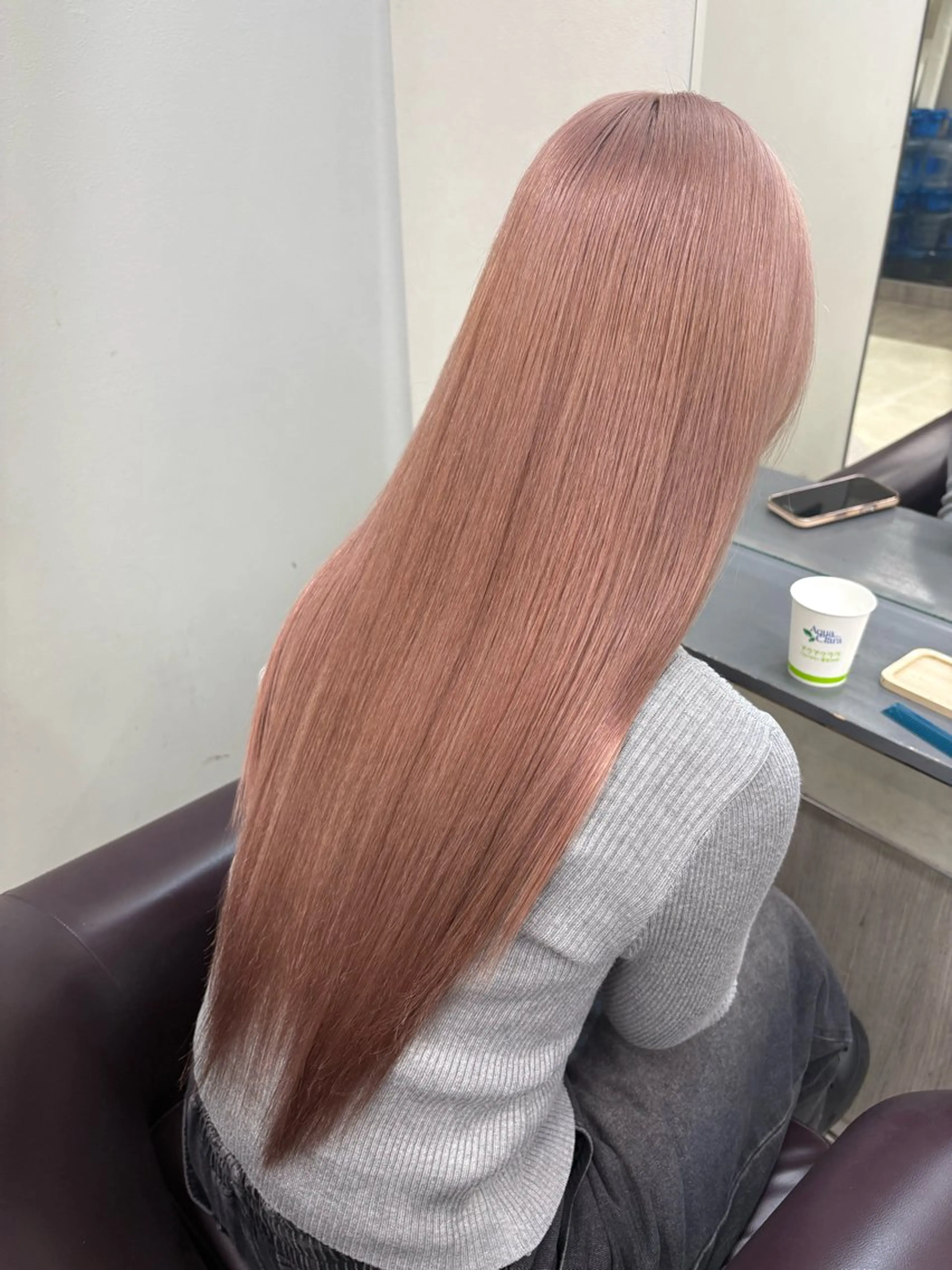【色落ちまで可愛い♥】ケアブリーチ＋透明感カラー＋TR ¥12000の写真