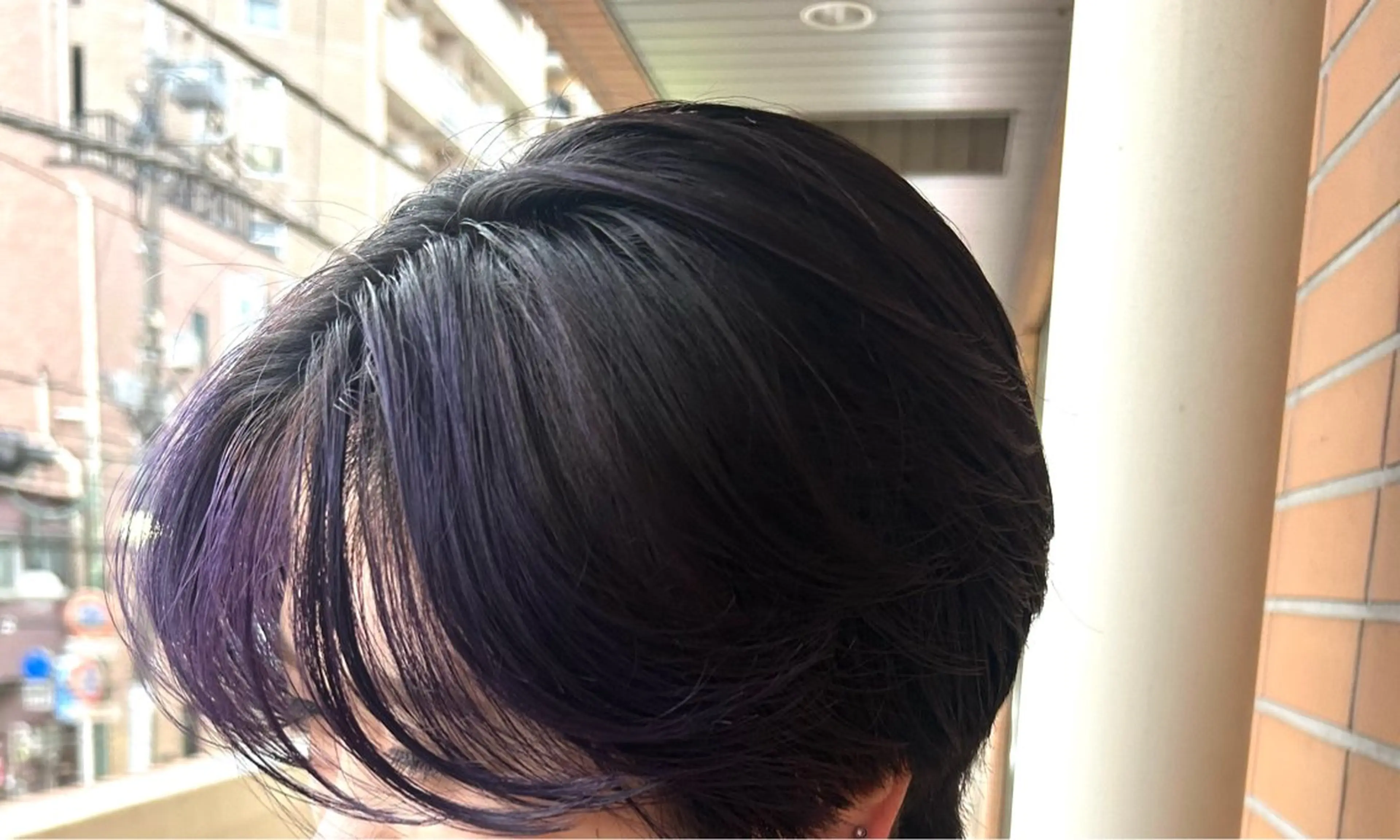 ショート カラー カシス ヘアカラー momona english okのヘアスタイル